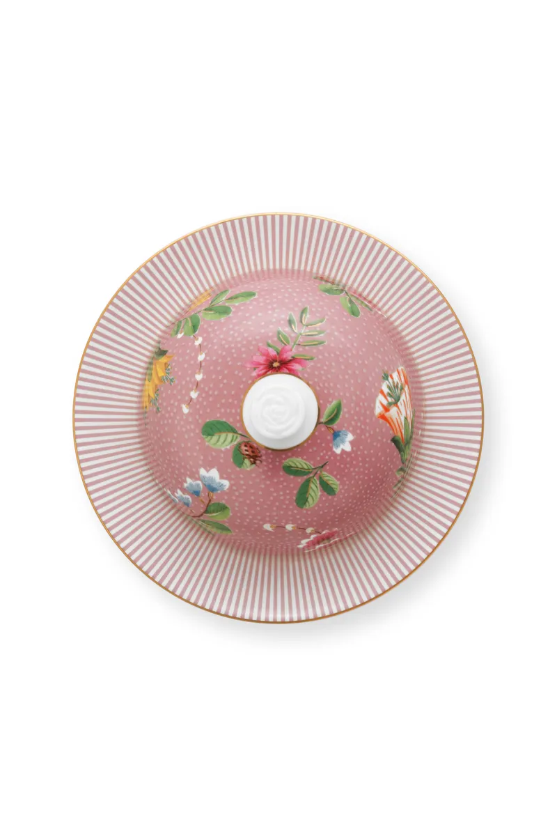 Butter Dish Round La Majorelle Pink 17x8cm