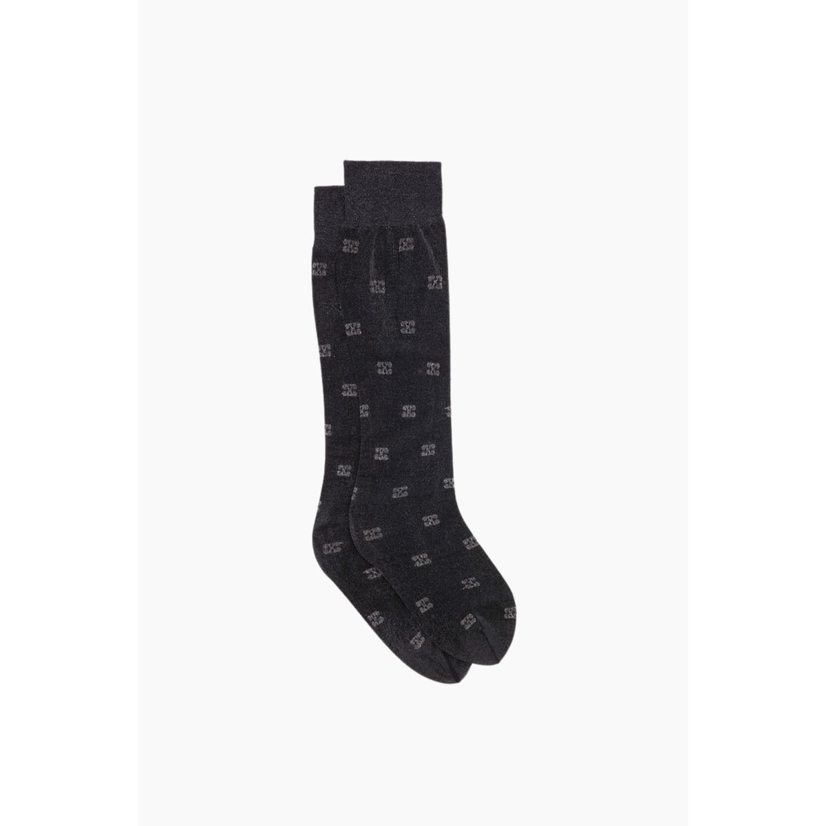 Butterfly Lace Socks Glitter A6297 - Black - GANNI - Sort M/L