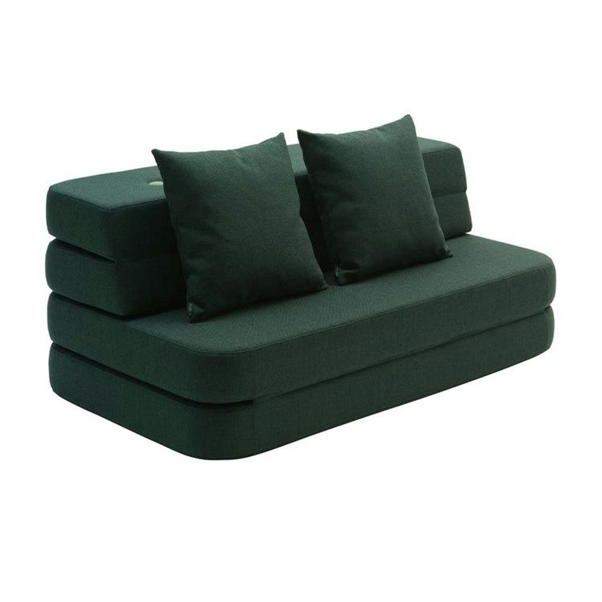 by KlipKlap KK 3 Fold Sofa KK 3 Fold Sofa XL Soft Deep green w/light green