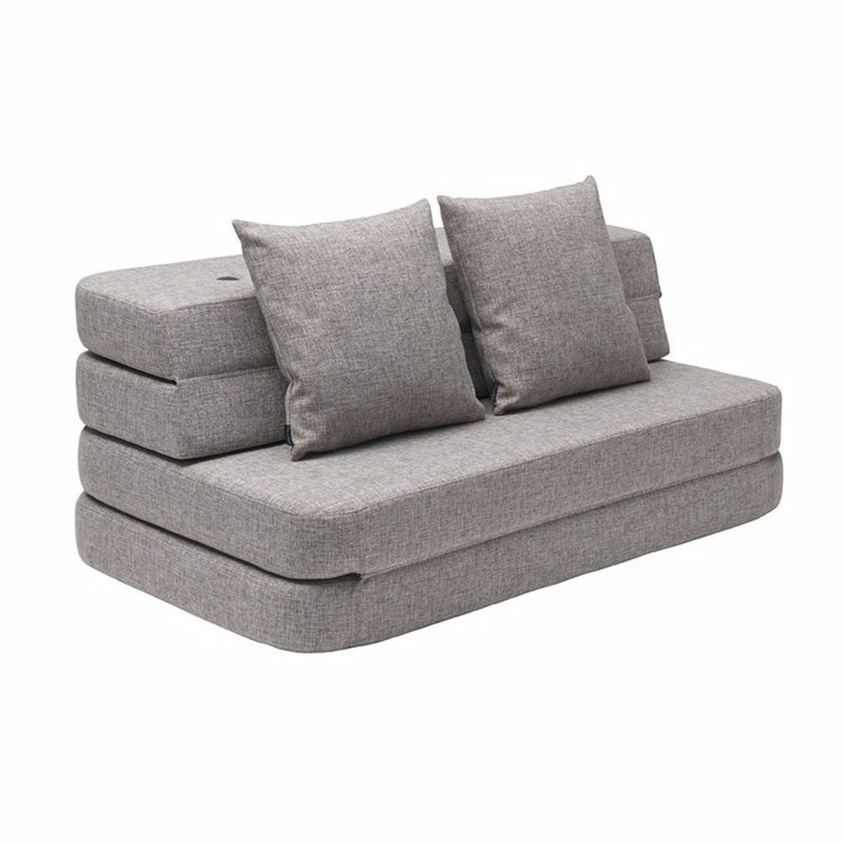 by KlipKlap KK 3 Fold Sofa KK 3 Fold Sofa XL Soft Multi grey w/grey