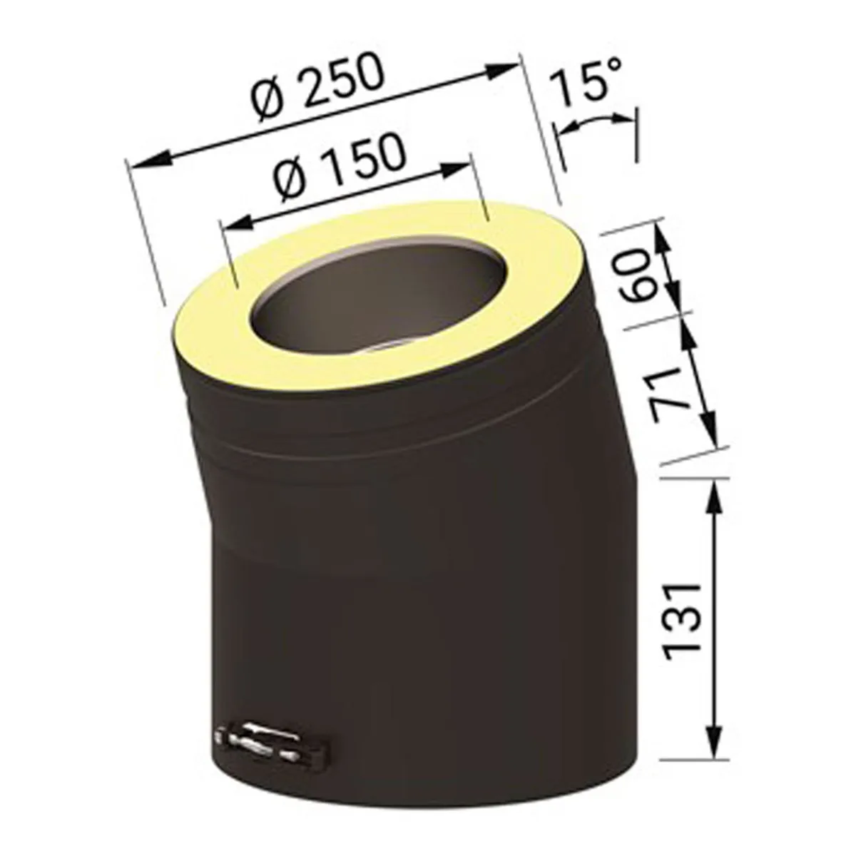 Bøjning 15-45 ° - 15 °