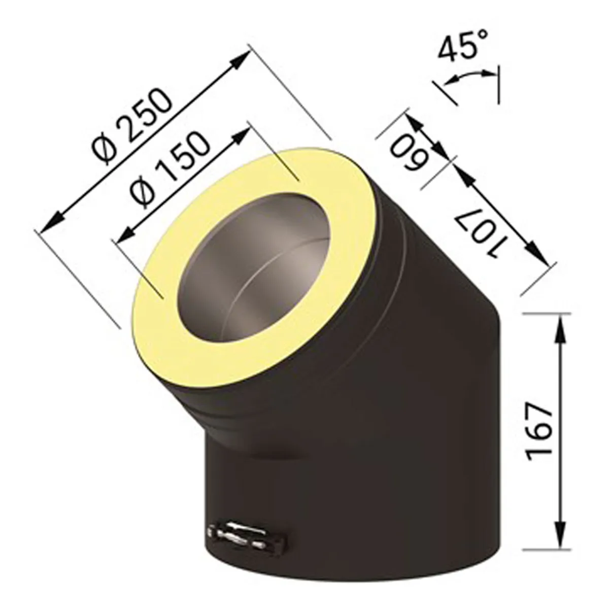 Bøjning 15-45 ° - 45 °