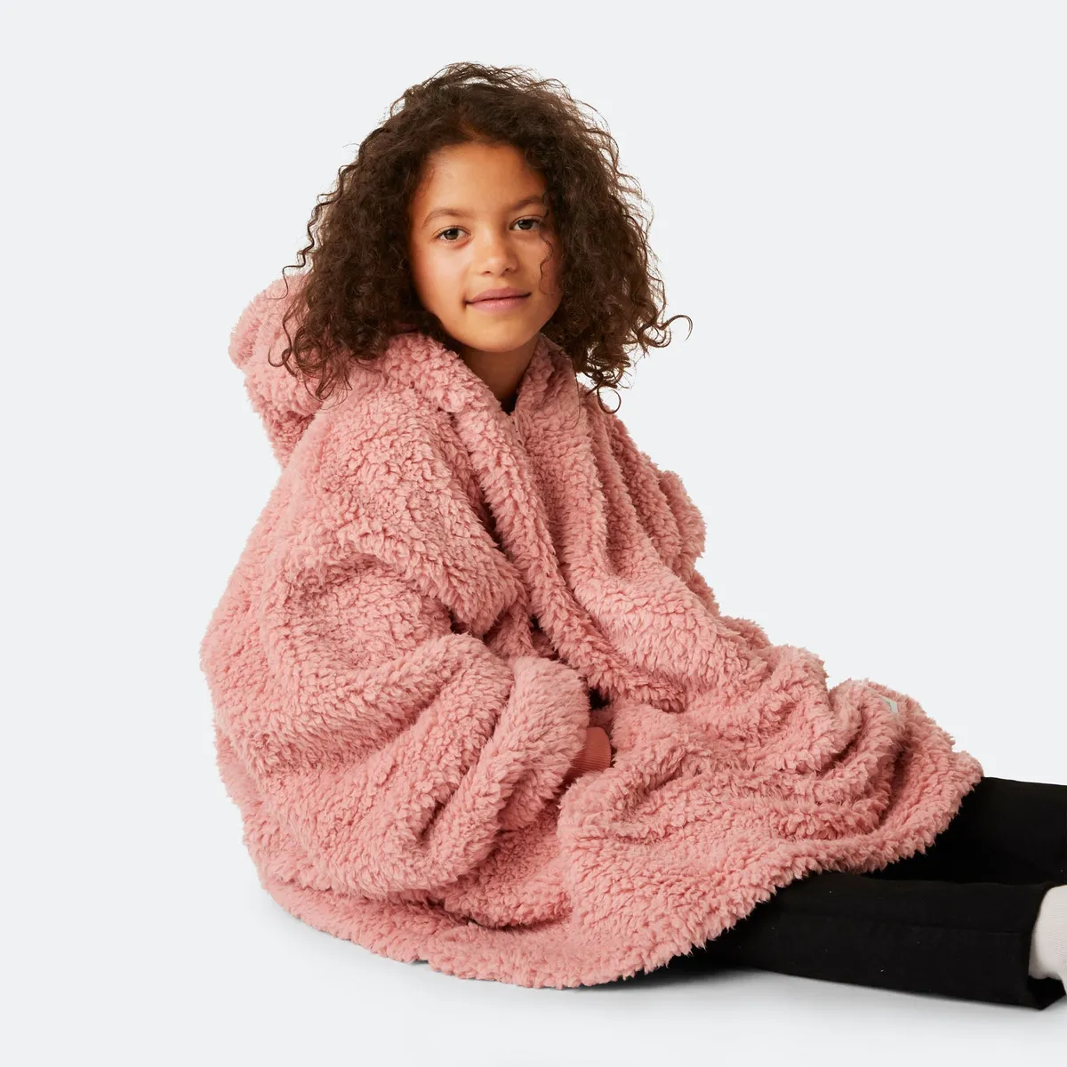 Børn | Pink Sherpa HappyHoodie Børn