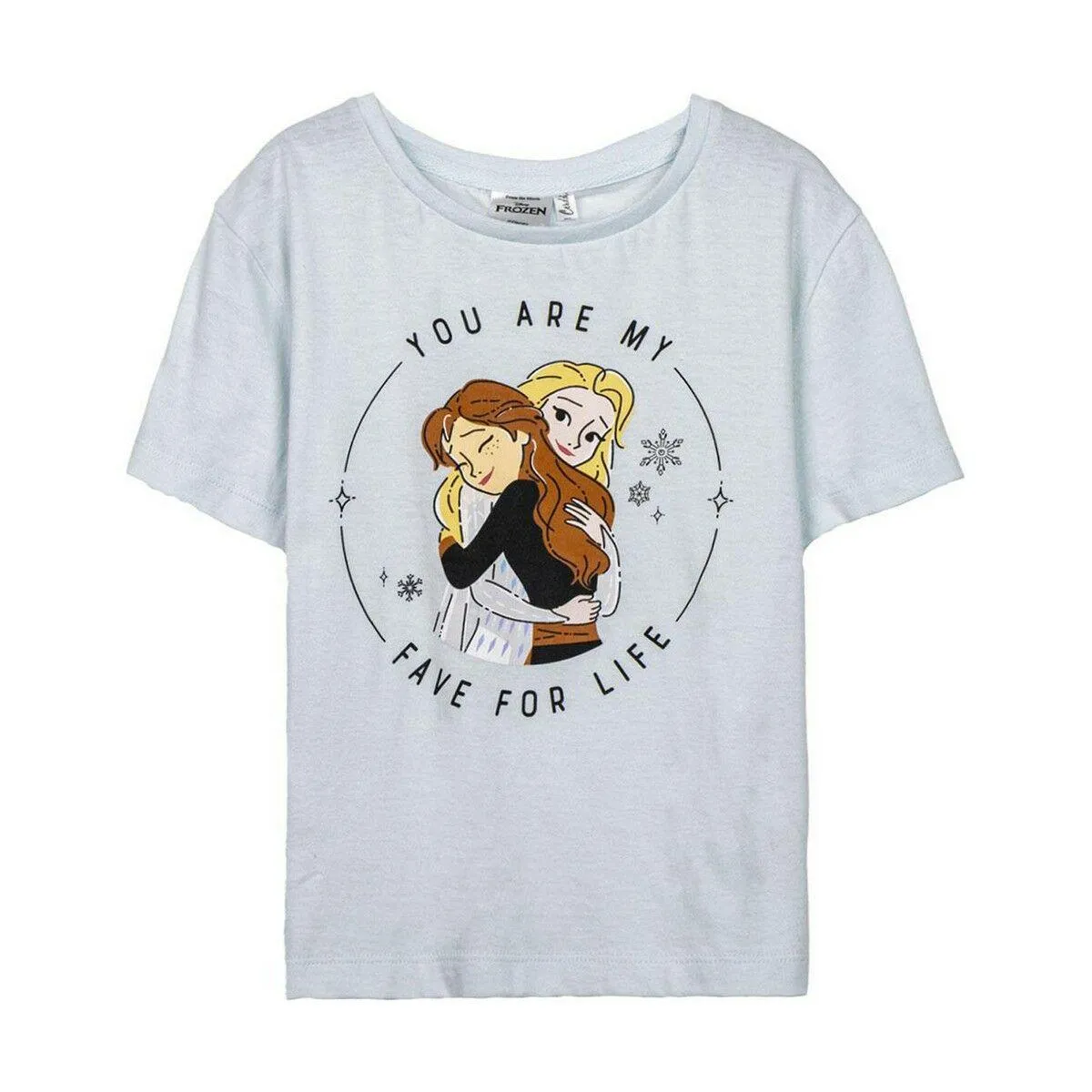 Børne Kortærmet T-shirt Frozen Lyseblå 3 år