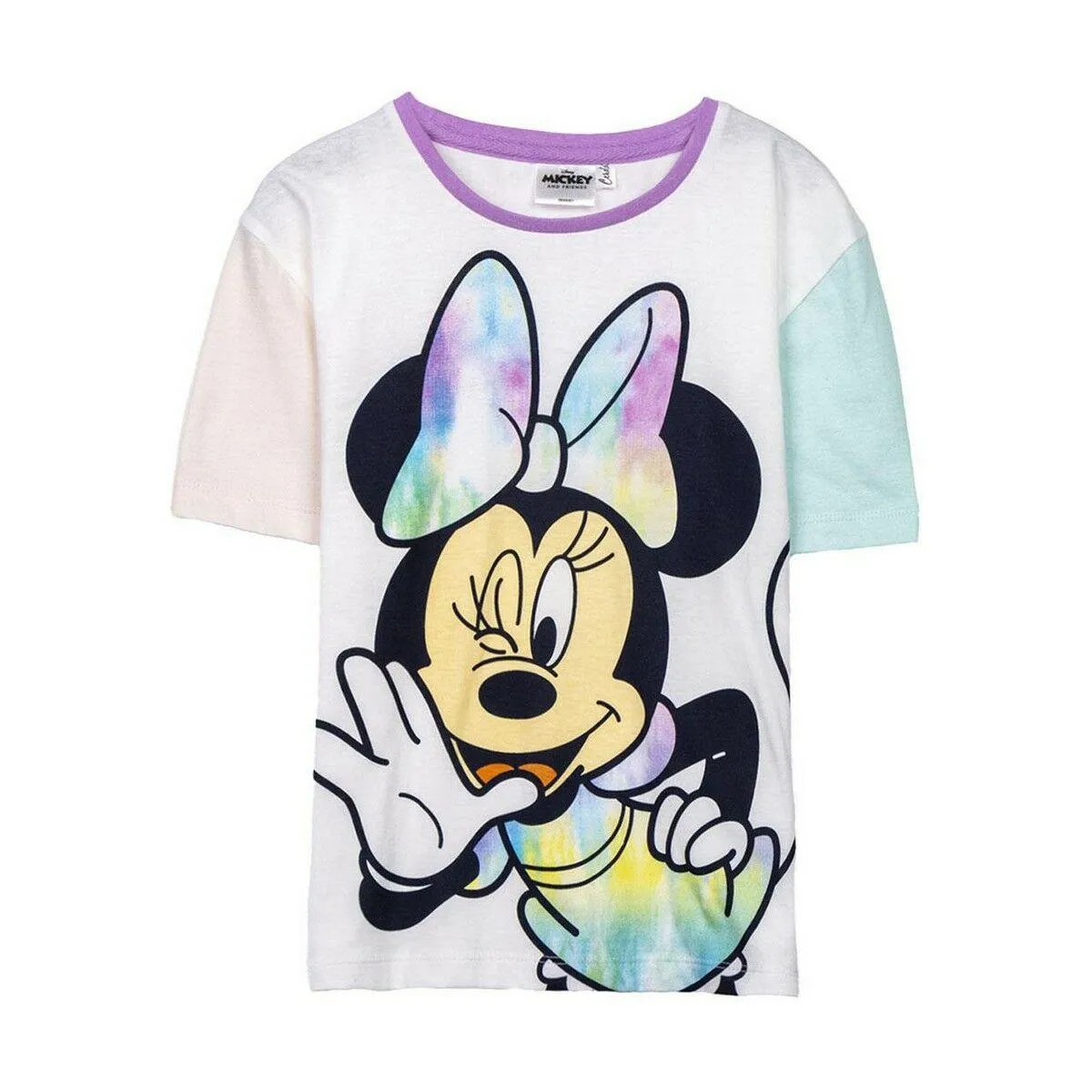 Børne Kortærmet T-shirt Minnie Mouse Mørk grøn Multifarvet 5 år