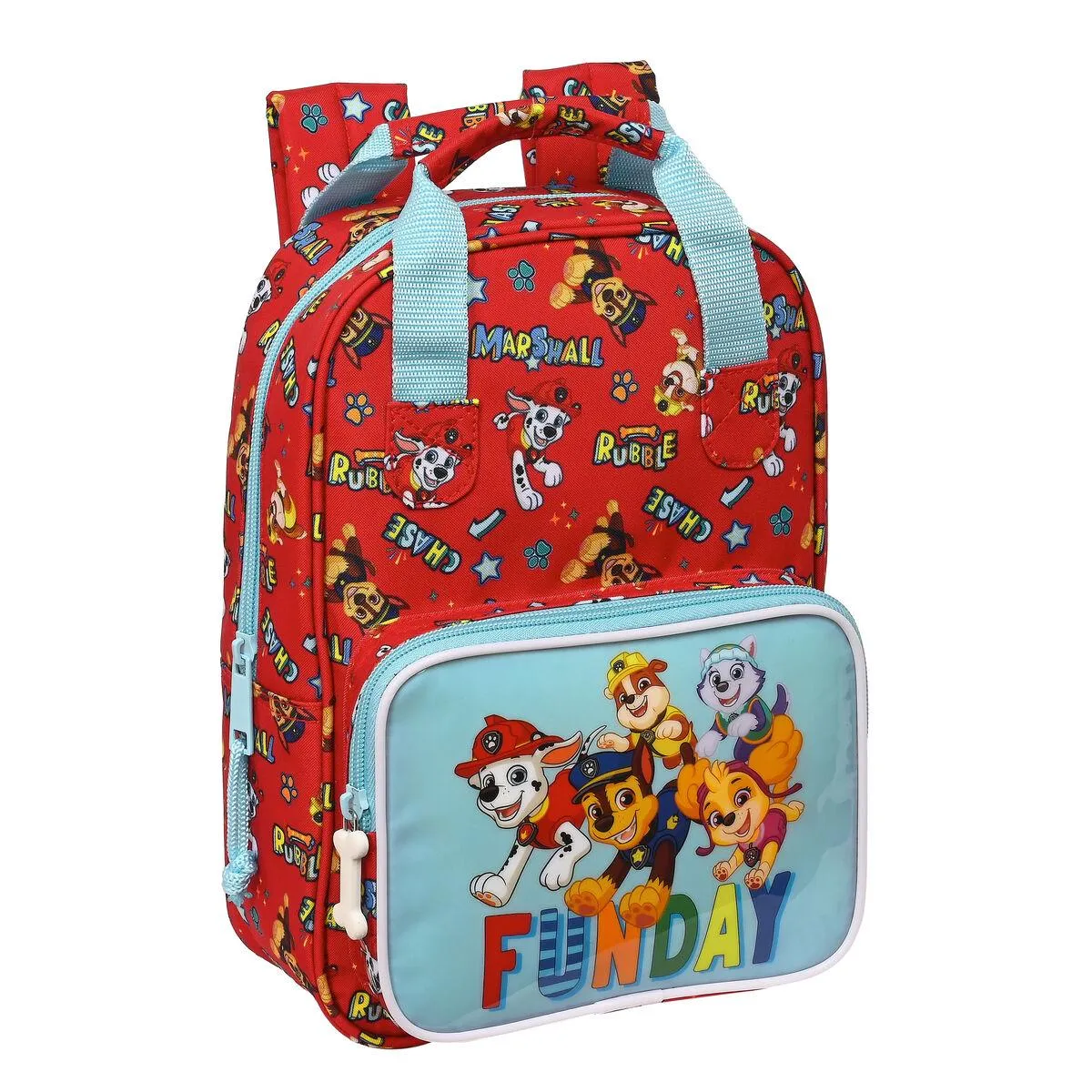 Børnetaske The Paw Patrol Funday Rød Lyseblå (20 x 28 x 8 cm)