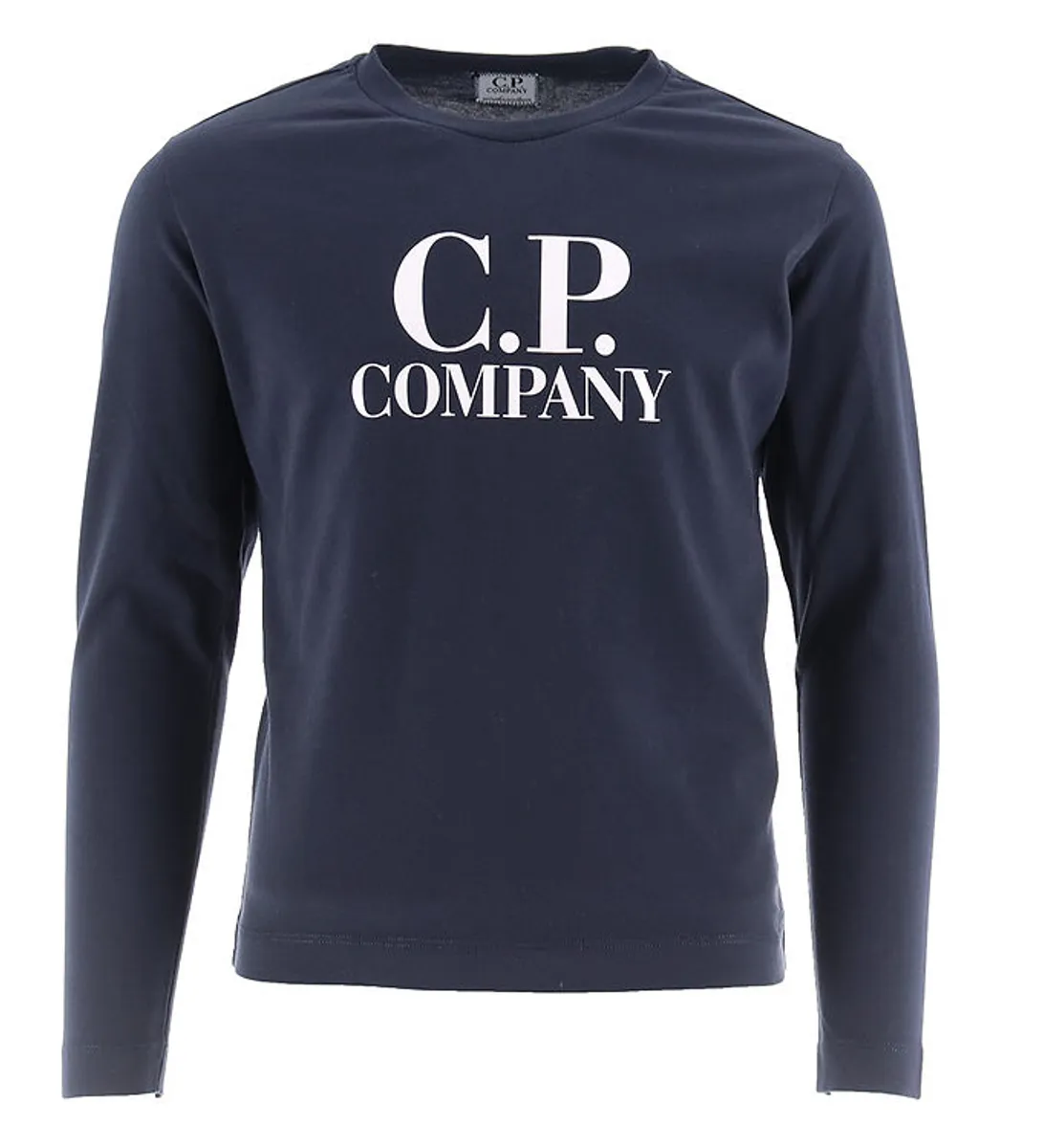 C.P. Company Bluse - Total Eclipse Blue/Hvid m. Logo