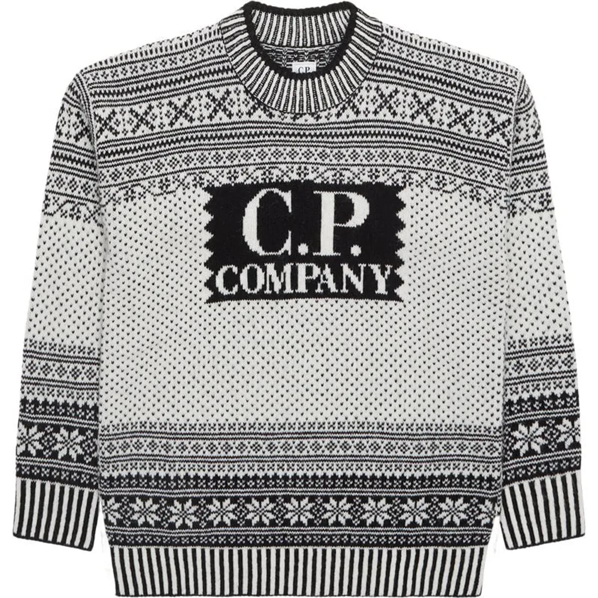 C.p. Company - Wool Jacquard Logo Knit