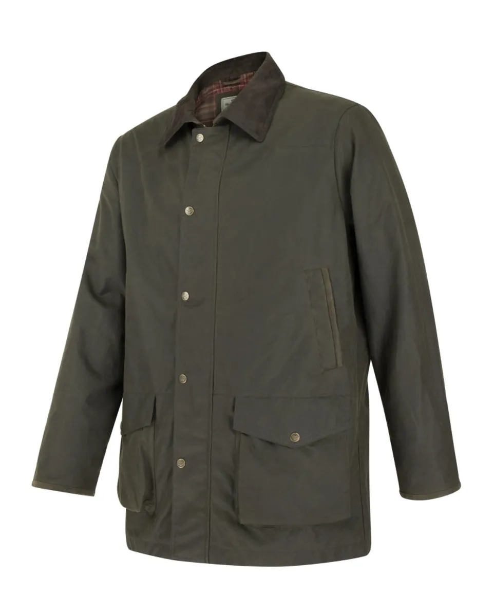 Caledonia Waterproof Wax Jacket, oilskinsjakke deluxe, grøn - 3XL