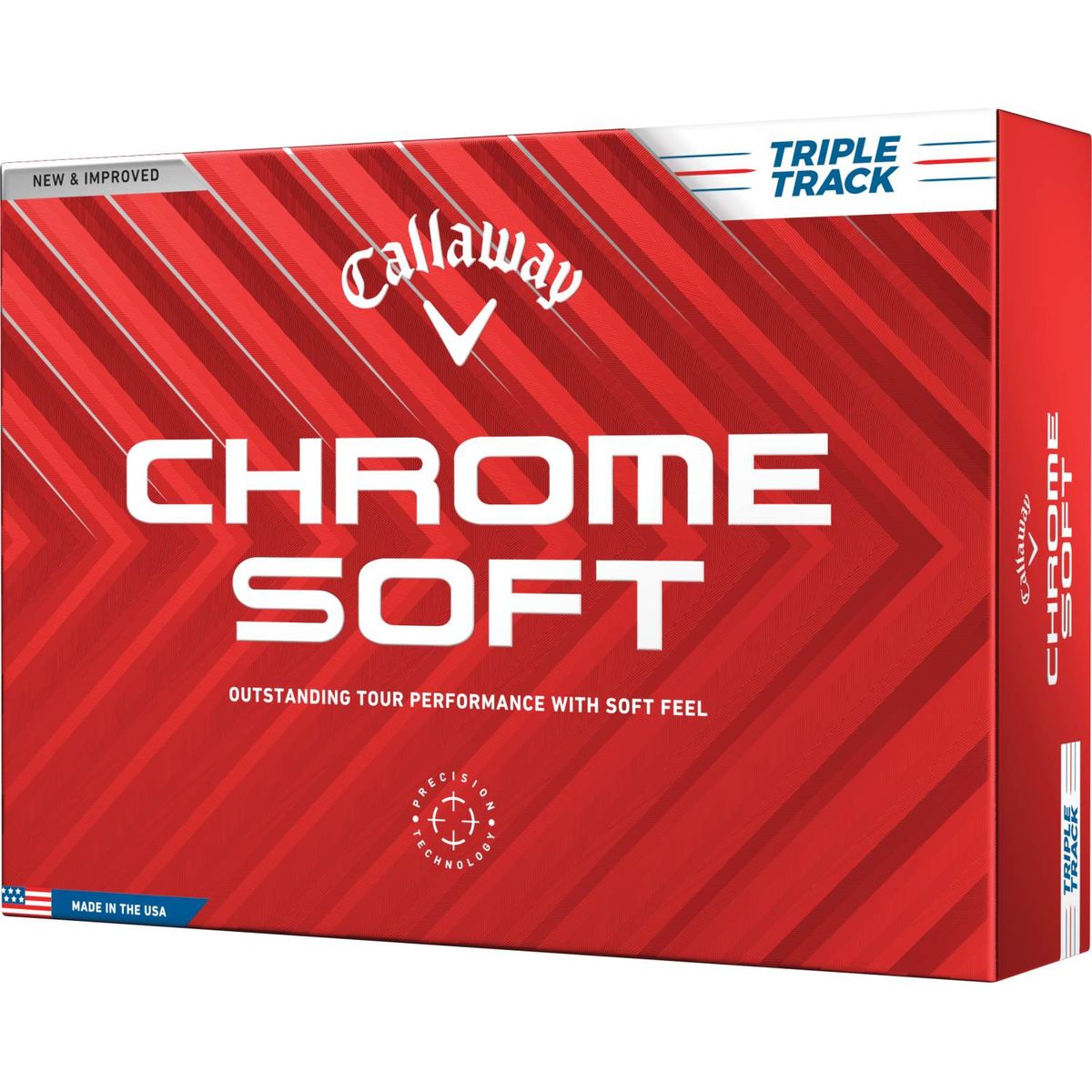 Callaway Chrome Soft Triple Track (2024) Golfbolde - White