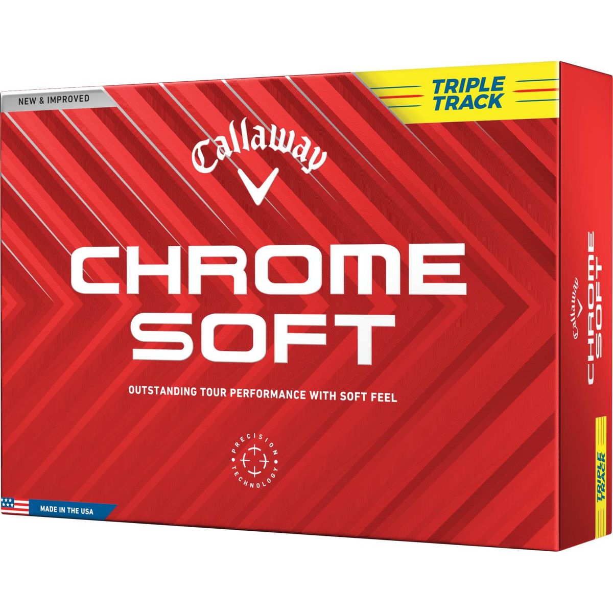 Callaway Chrome Soft Triple Track (2024) Golfbolde - Yellow