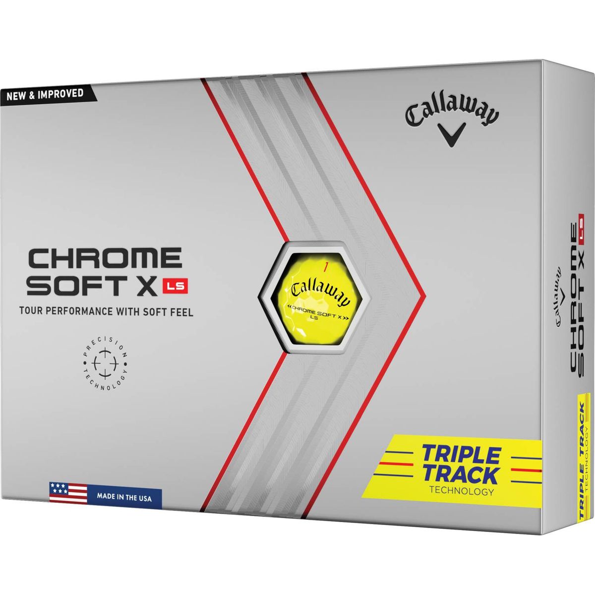 Callaway Chrome Soft X Low Spin Triple Track (2022) Logobolde - Gul