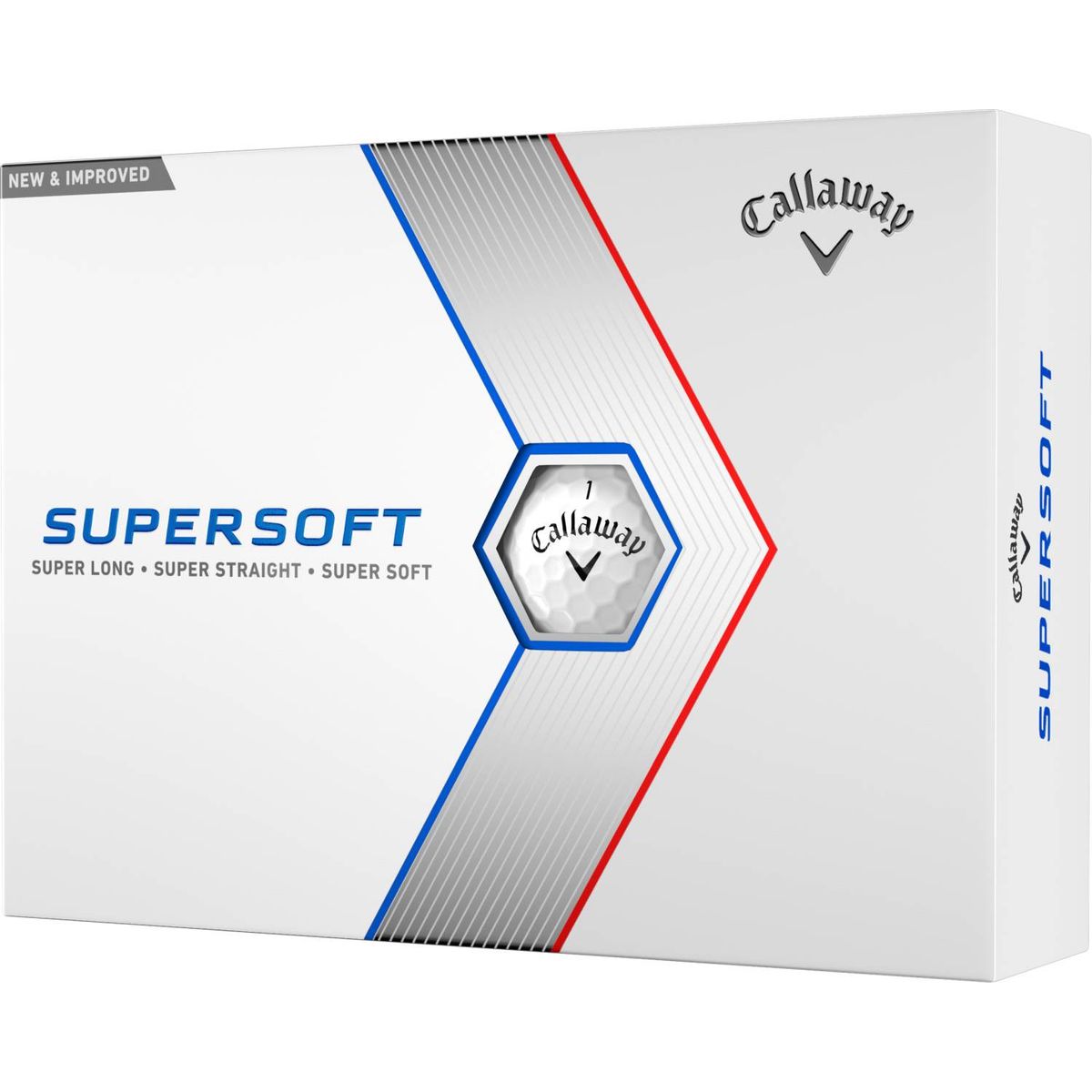 Callaway Supersoft (2023) Logobolde - Hvid