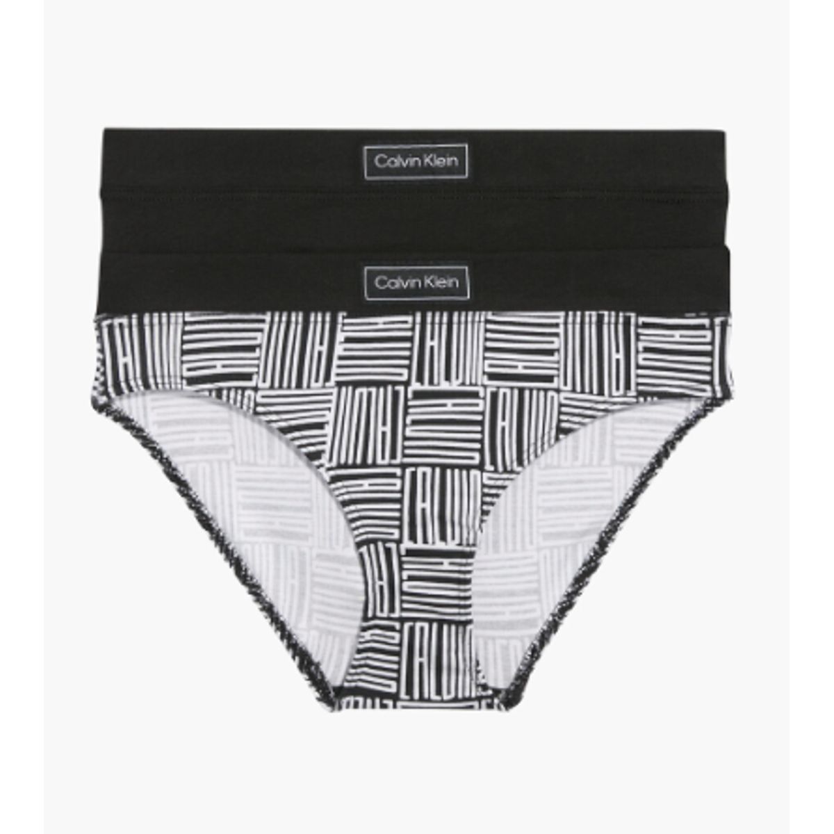 Calvin Klein 2-pak Trusser BLACK/PRINT - Legekammeraten.dk