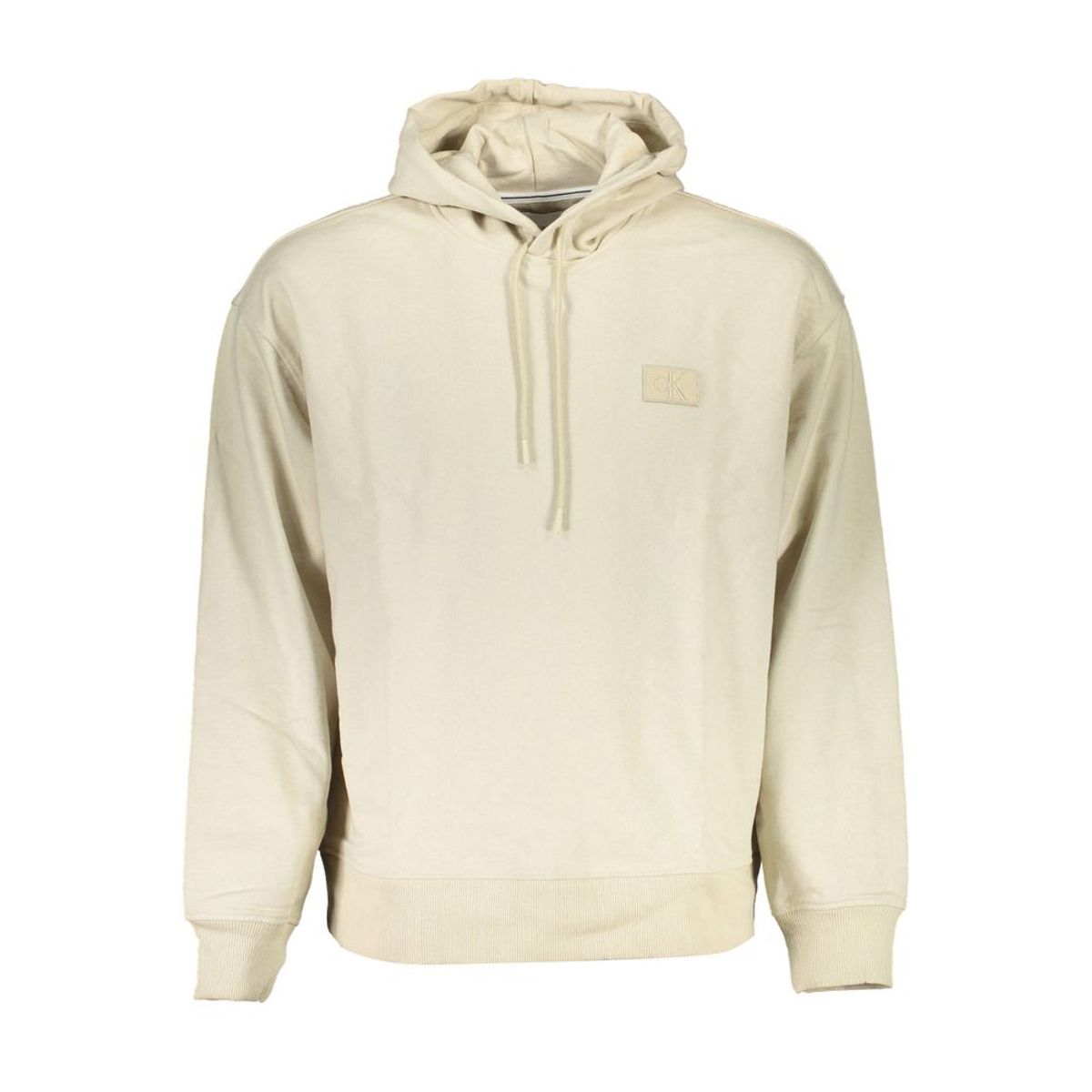 Calvin Klein Beige Long-Sleeved Hooded Sweatshirt