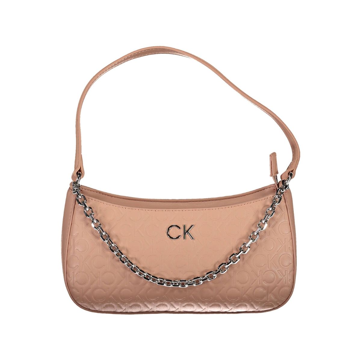 Calvin Klein Chic Pink Chain Handle Bag with Contrasting Details