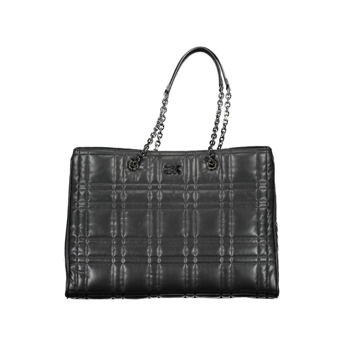 Calvin Klein Elegant Chain-Handle Black Handbag