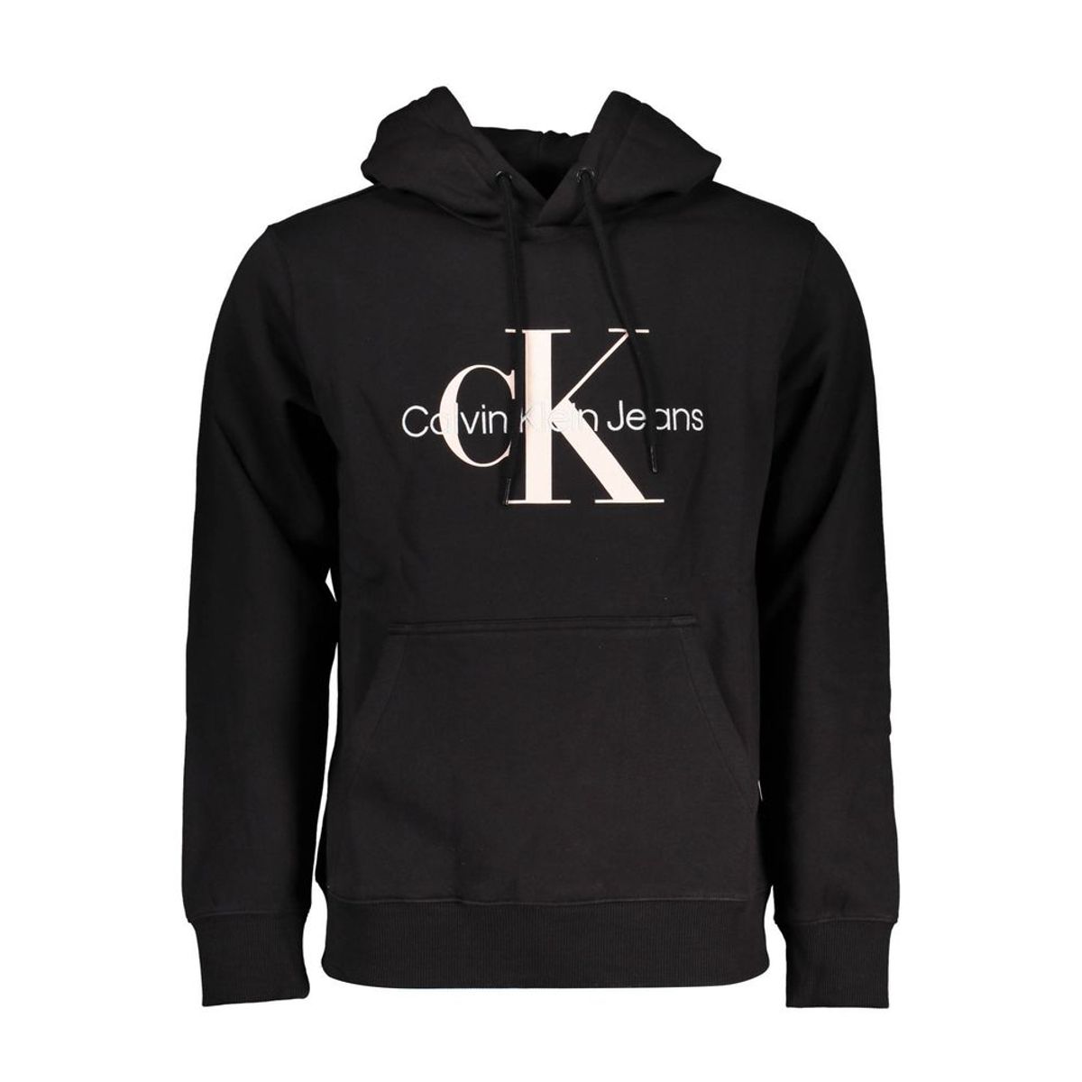 Calvin Klein Elegant Hooded Sweater with Contrasting Details