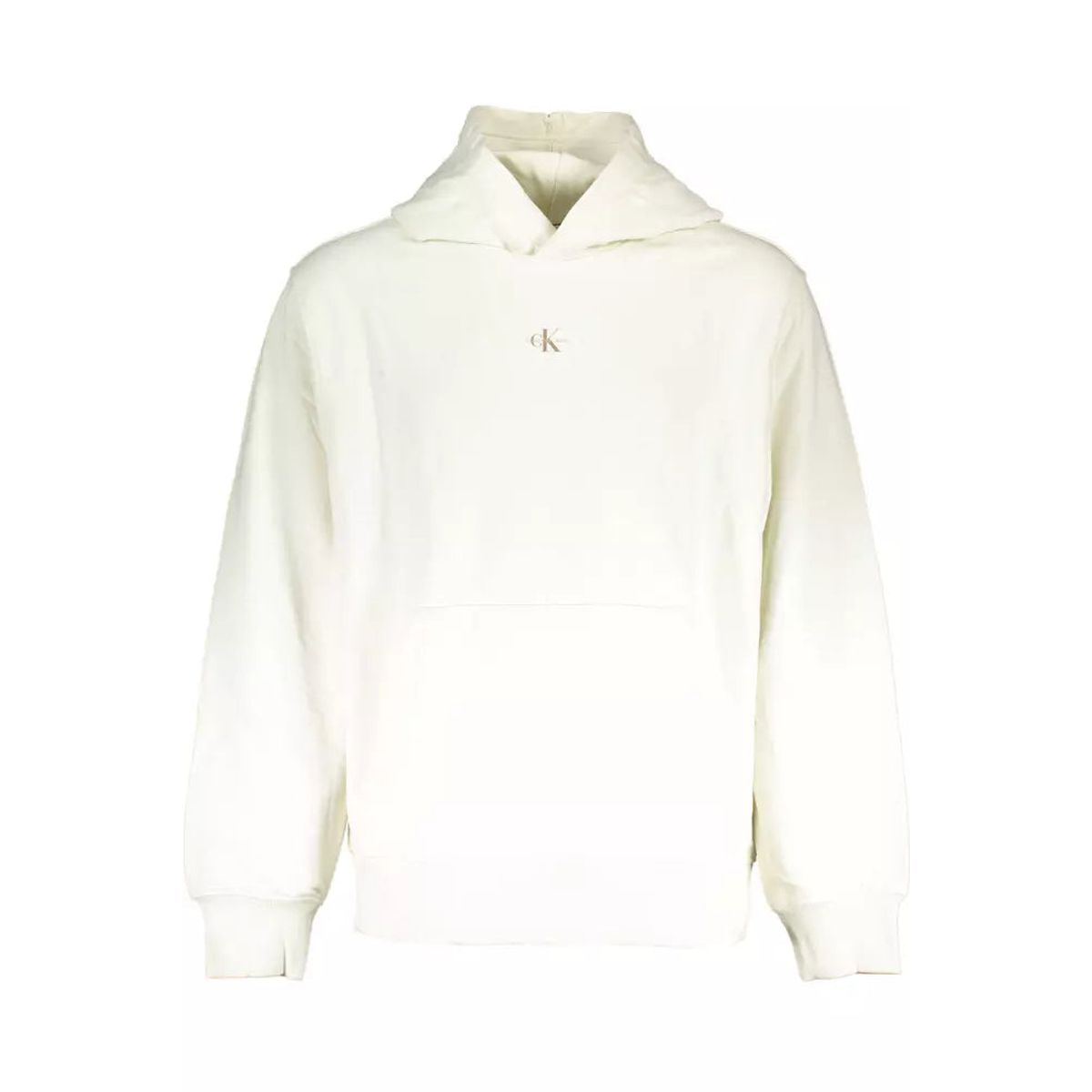 Calvin Klein Elegant White Hooded Sweatshirt with Logo