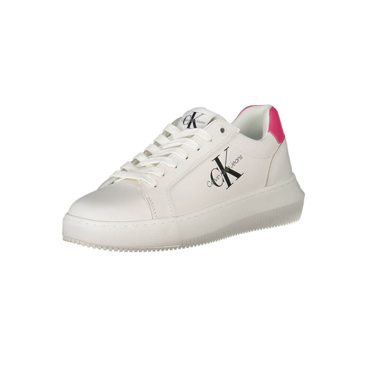 Calvin Klein White Leather Dame Sneakers