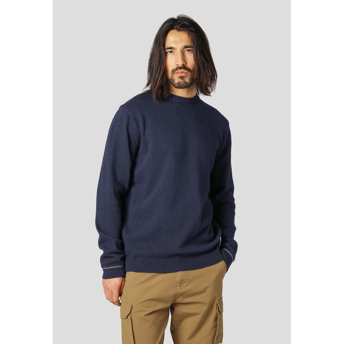 CAMERON KNITTED SWEATER - Navy Mix