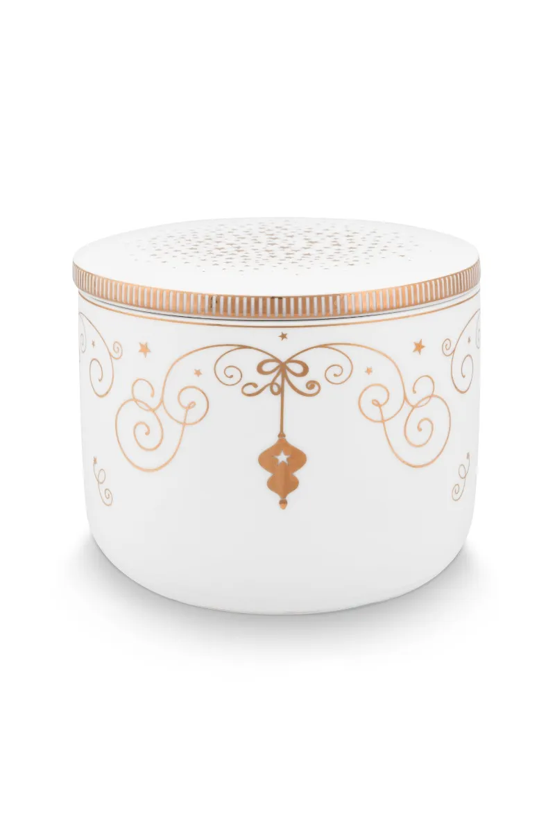 Candle Box Royal Winter White 11.7x9.6cm