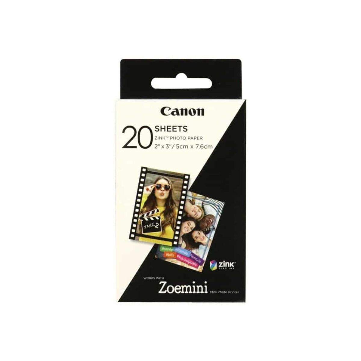 Canon fotopapir - zink papir 5 x 7.6 cm 20ark - 3115046