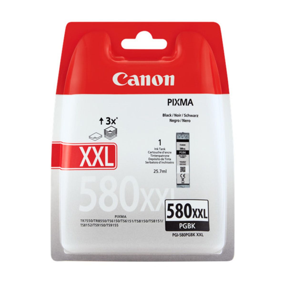 Canon PGI-580 XXL PGBK - 1970C001 Original - Pigment Sort 600 sider