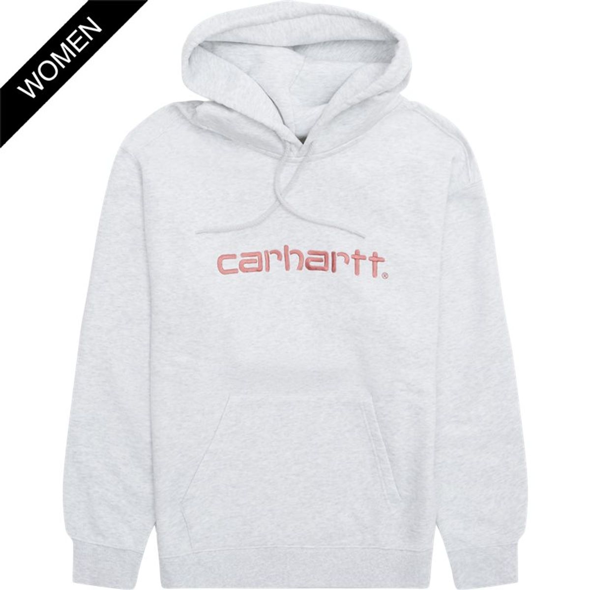 Carhartt Women W Hooded Carhartt Sweatshirt Ash Heather/dusty Rose