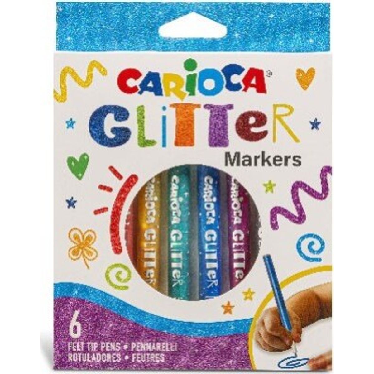 Carioca - Glitter Tusser - 6 Farver