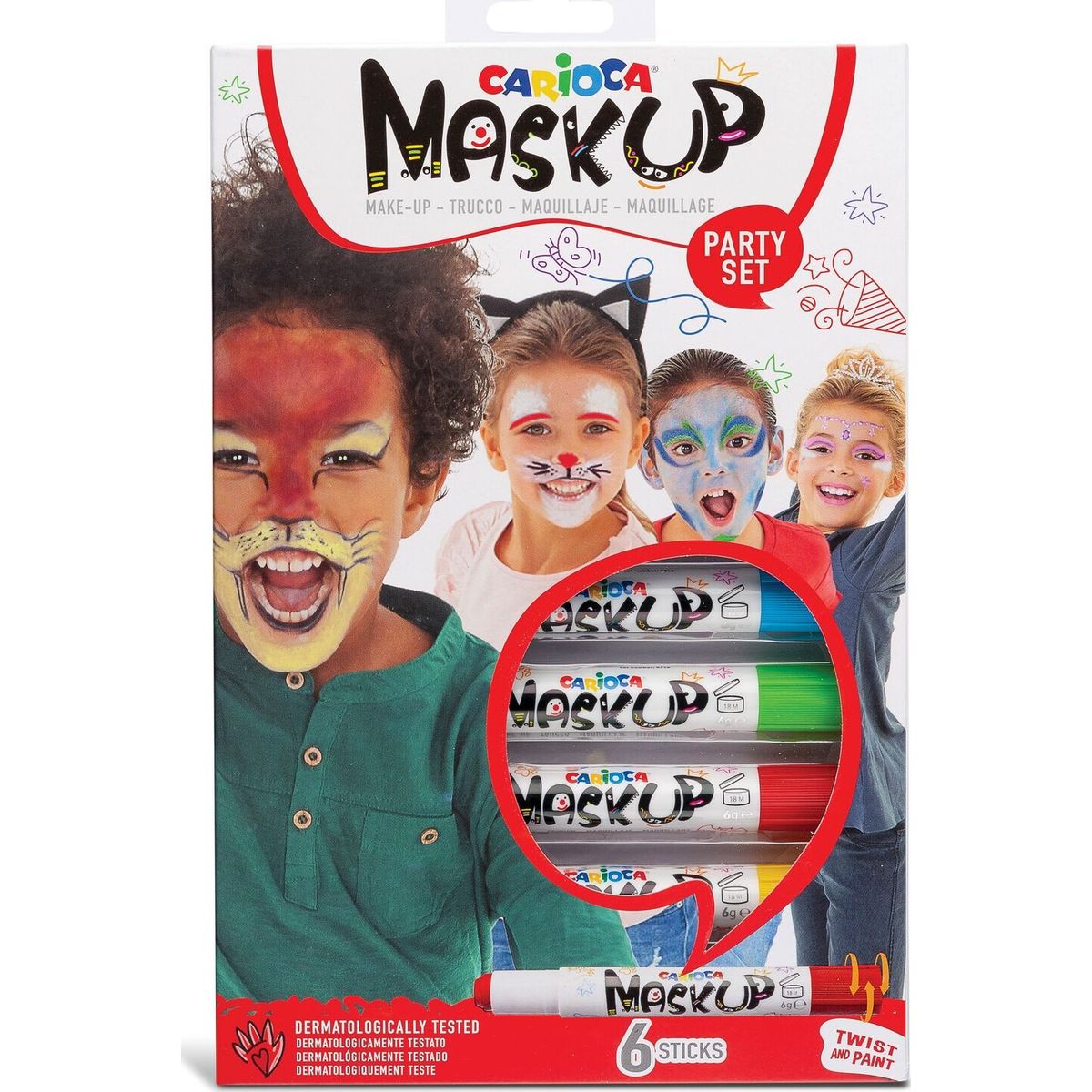 Carioca Mask Up - Ansigtsmaling - 6 Farver