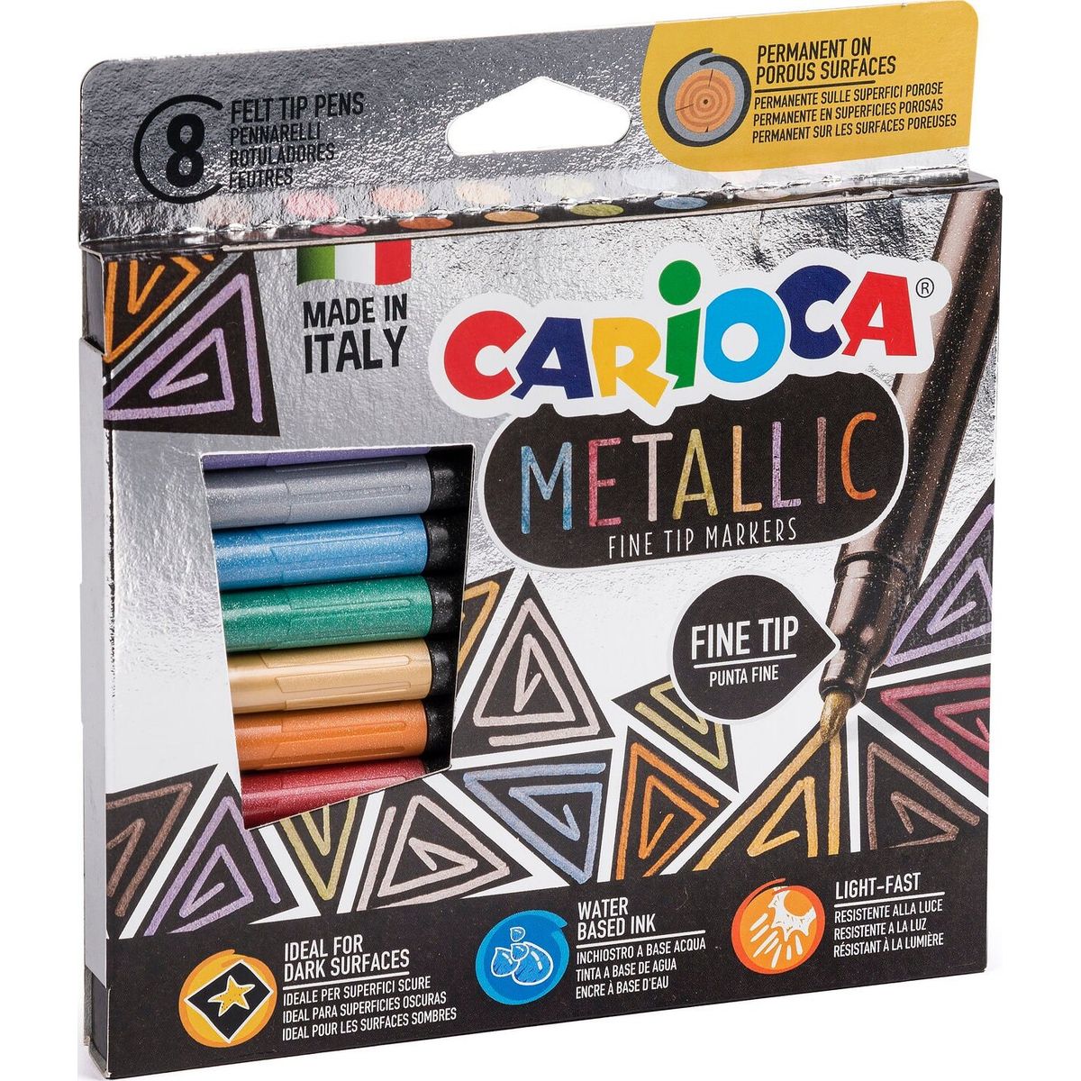 Carioca - Tusser - Metallic - 8 Farver