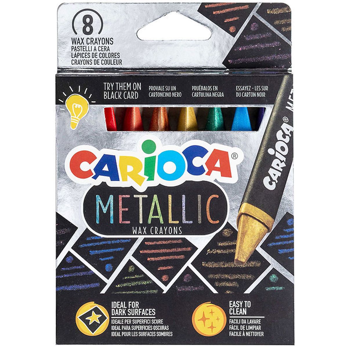 Carioca Voksfarver - 8 stk - Metallic