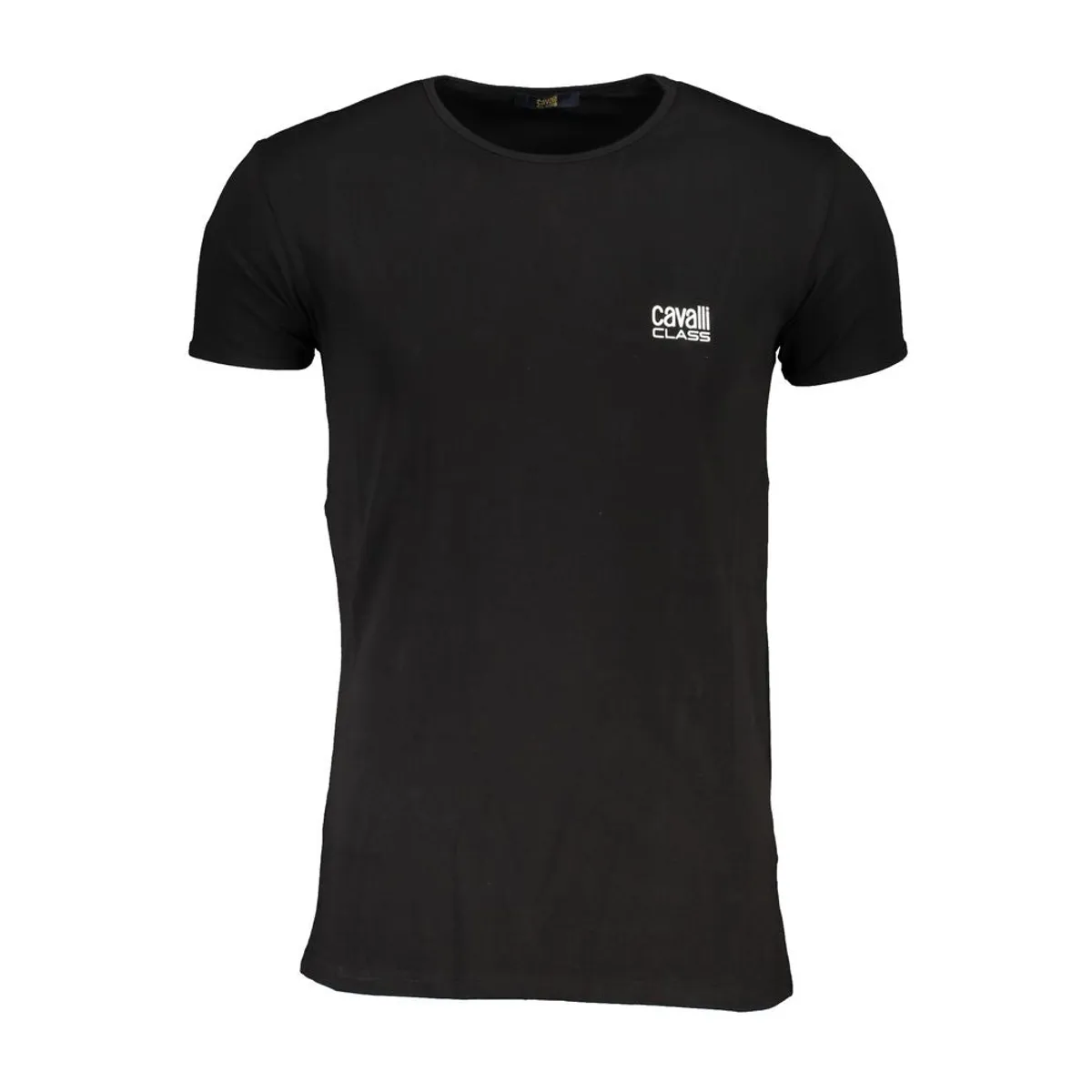 Cavalli Class Black Bomuld T-Shirt