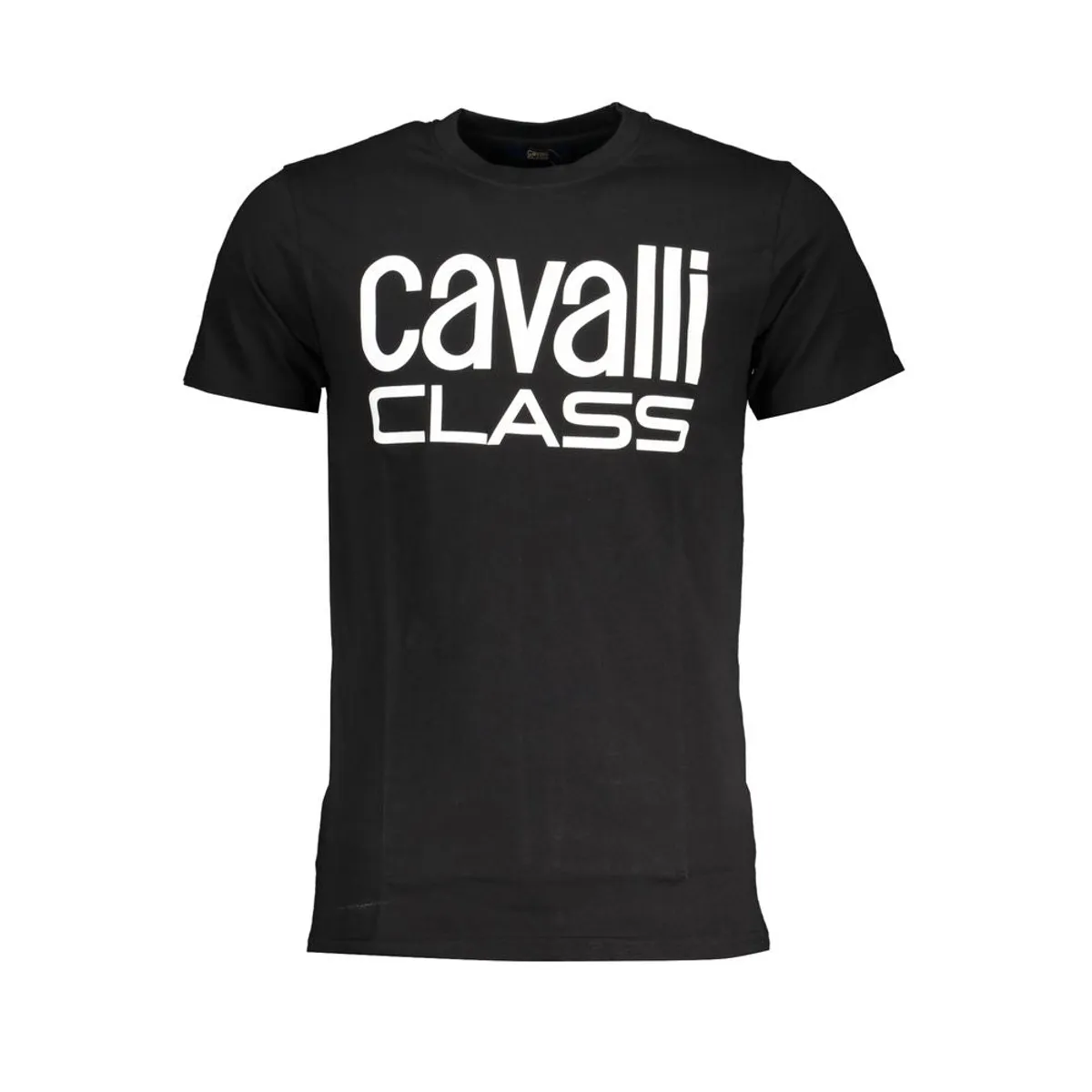 Cavalli Class Black Bomuld T-Shirt