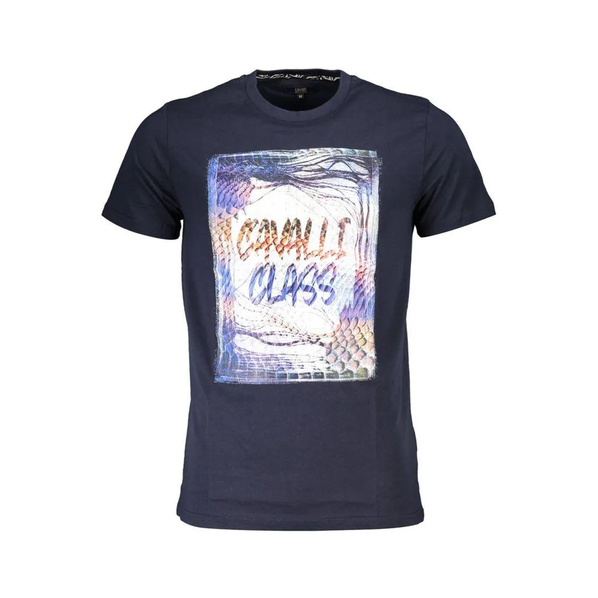 Cavalli Class Blue Cotton T-Shirt