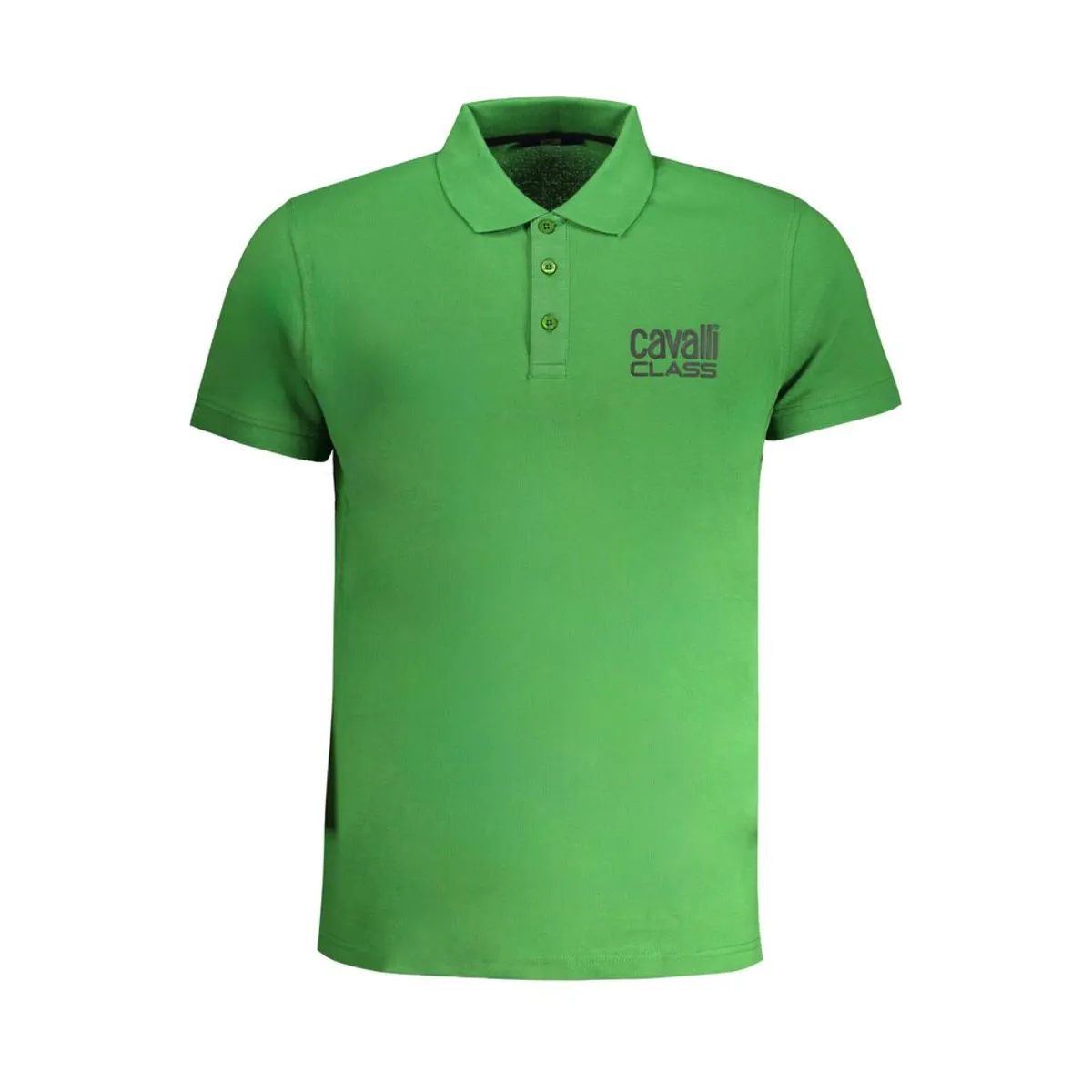 Cavalli Class Green Bomuld Polo Shirt