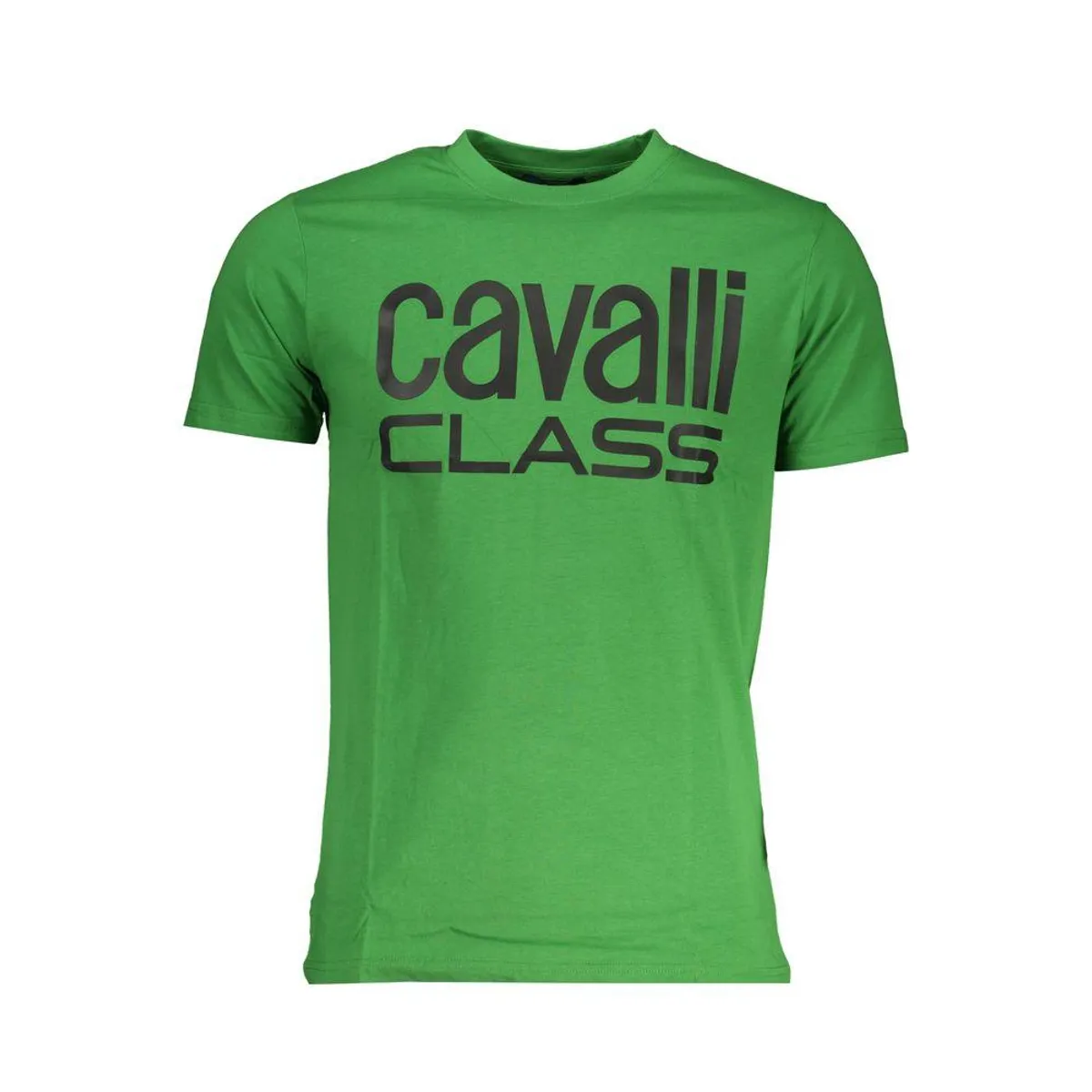 Cavalli Class Green Cotton T-Shirt