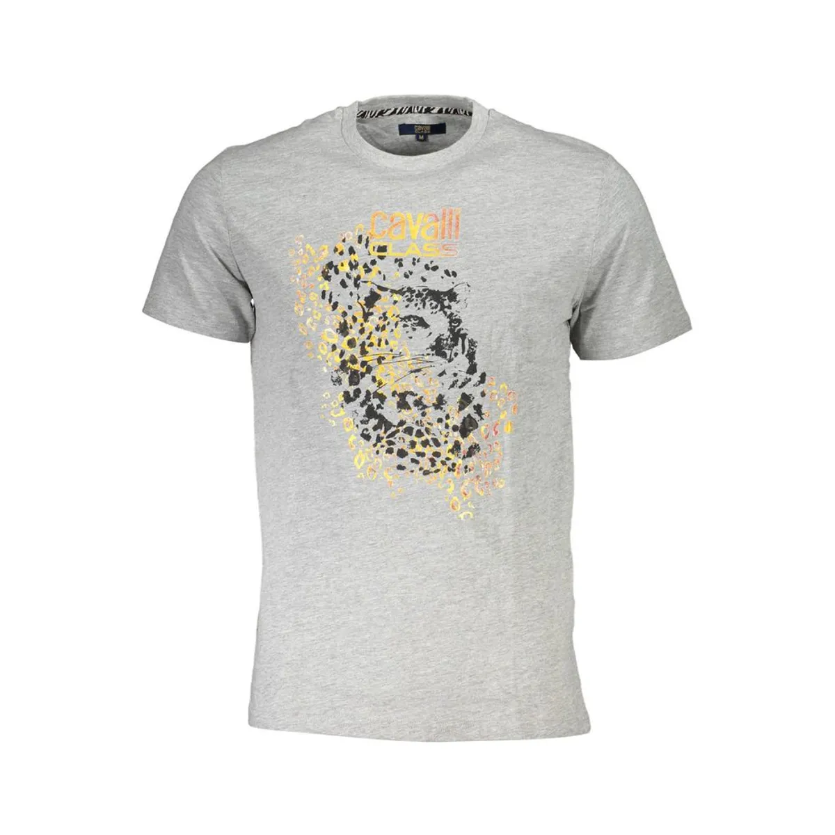 Cavalli Class Grå Cotton T-Shirt