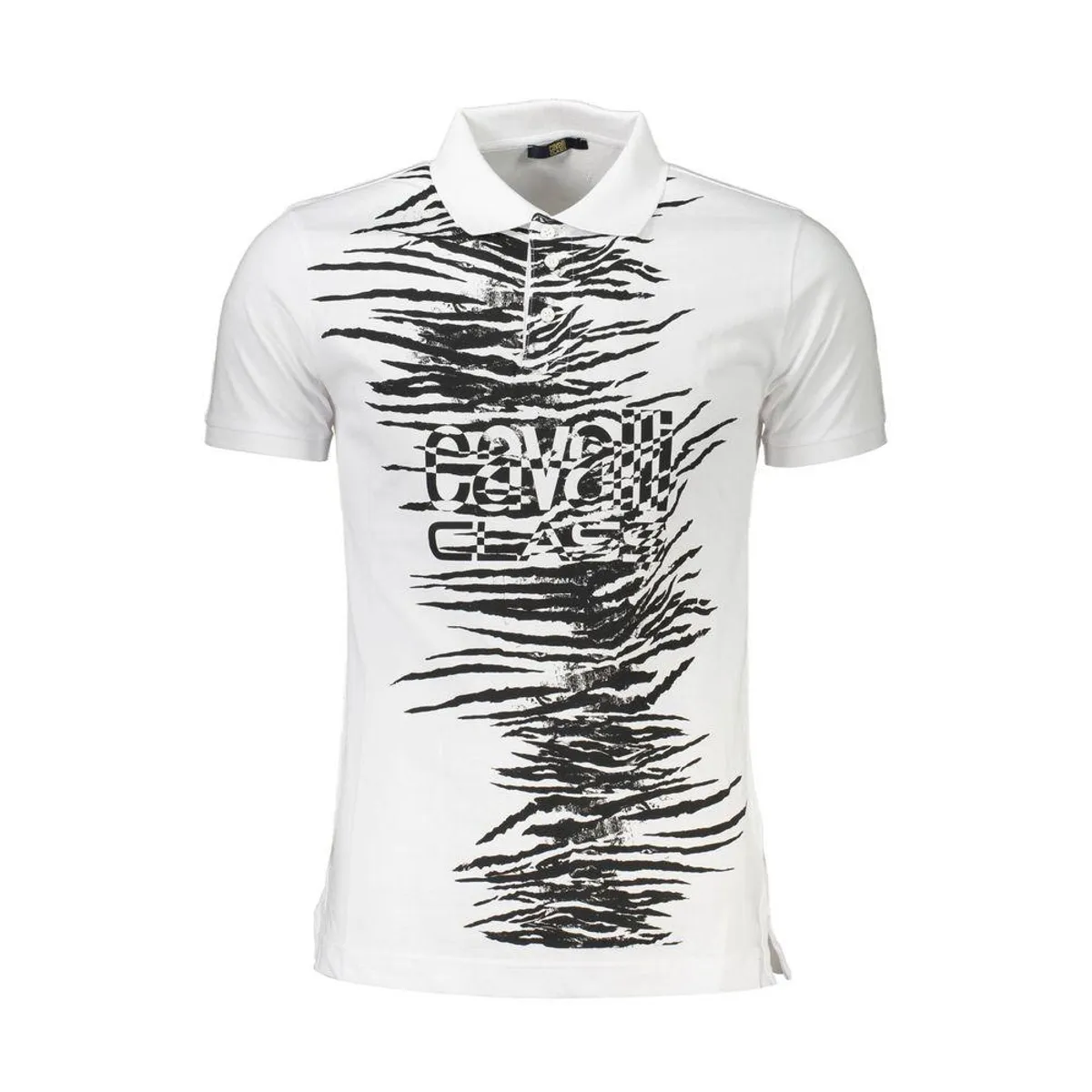 Cavalli Class Hvid Bomuld Polo Shirt