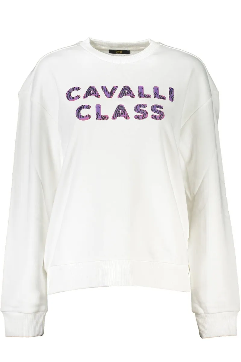 Cavalli Class Hvid Bomuld Sweater