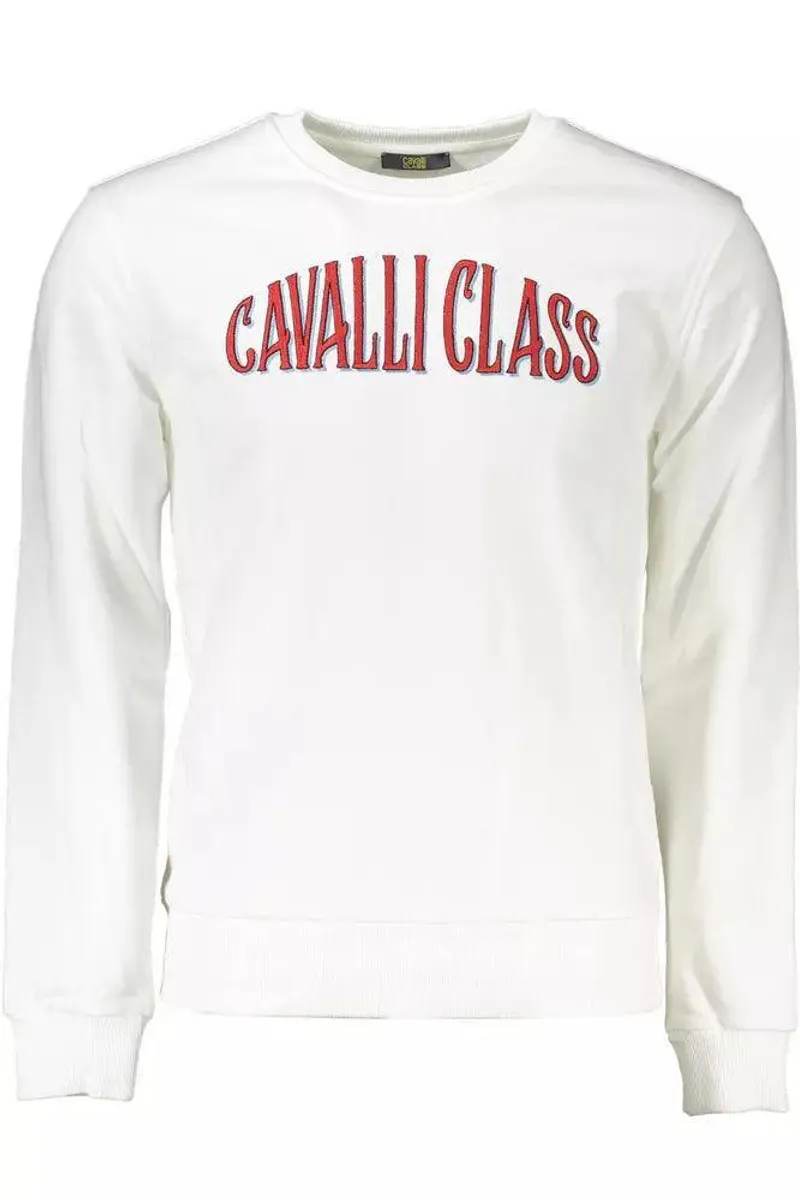 Cavalli Class Hvid Bomuld Sweater