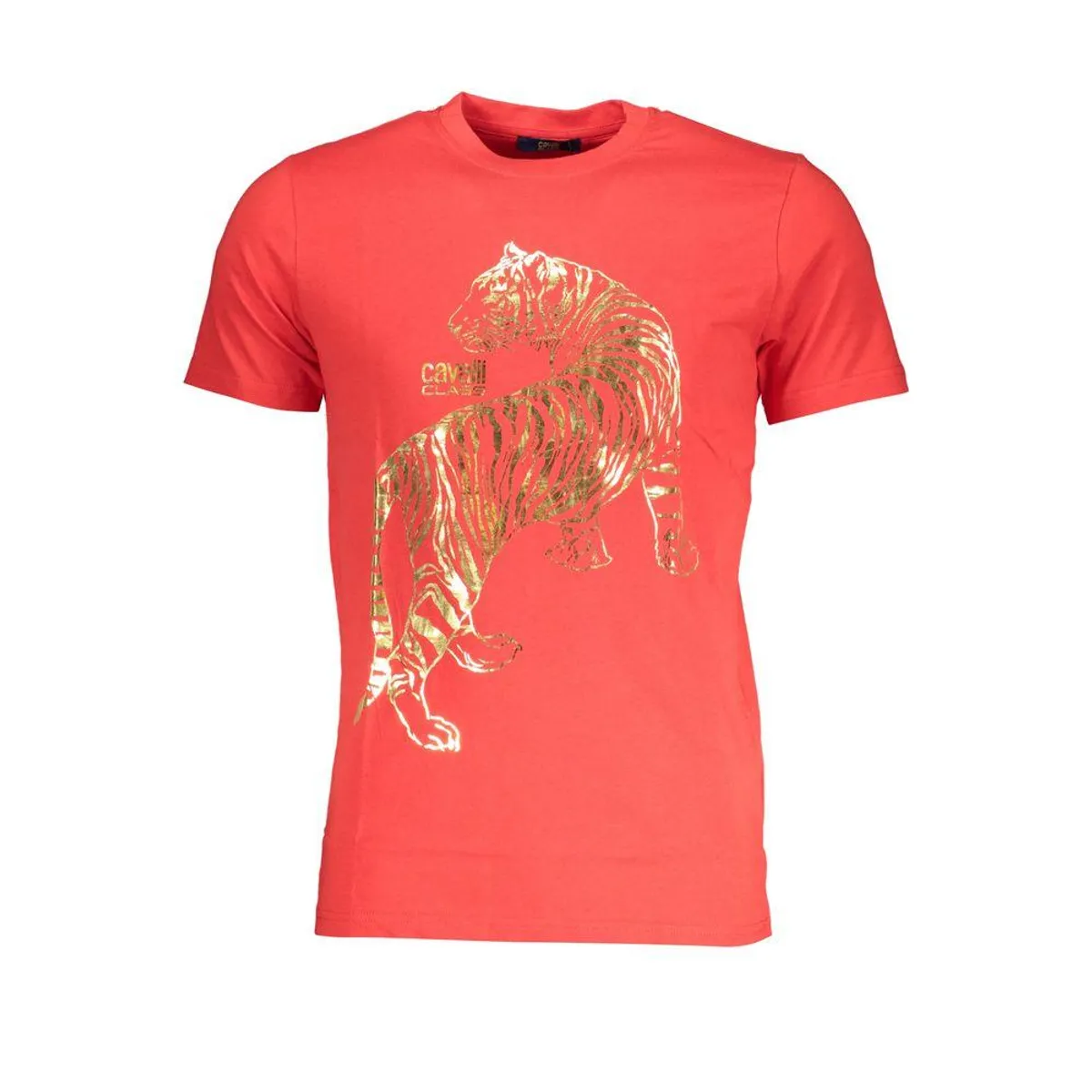 Cavalli Class Red Cotton T-Shirt