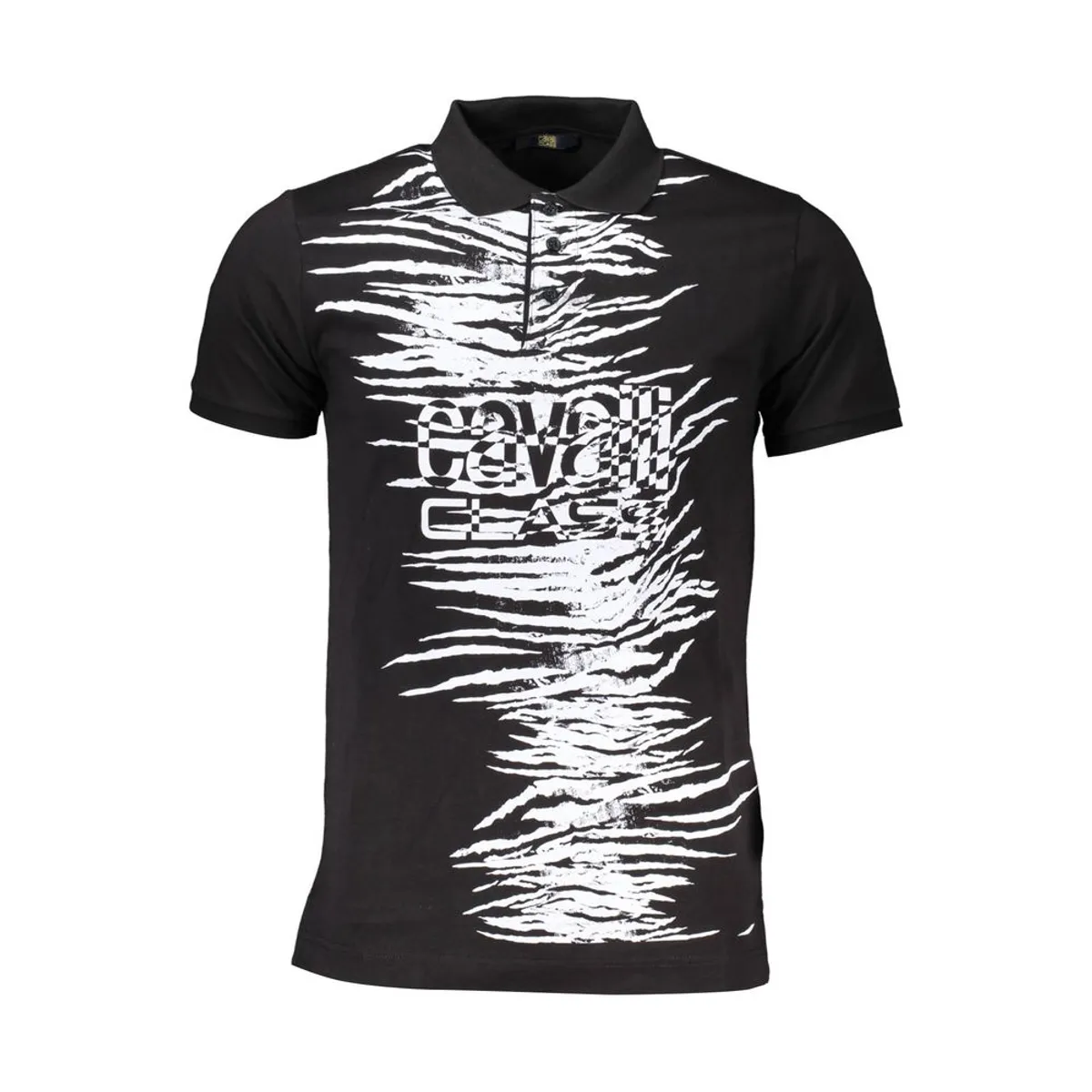 Cavalli Class Sort Bomuld Polo Shirt