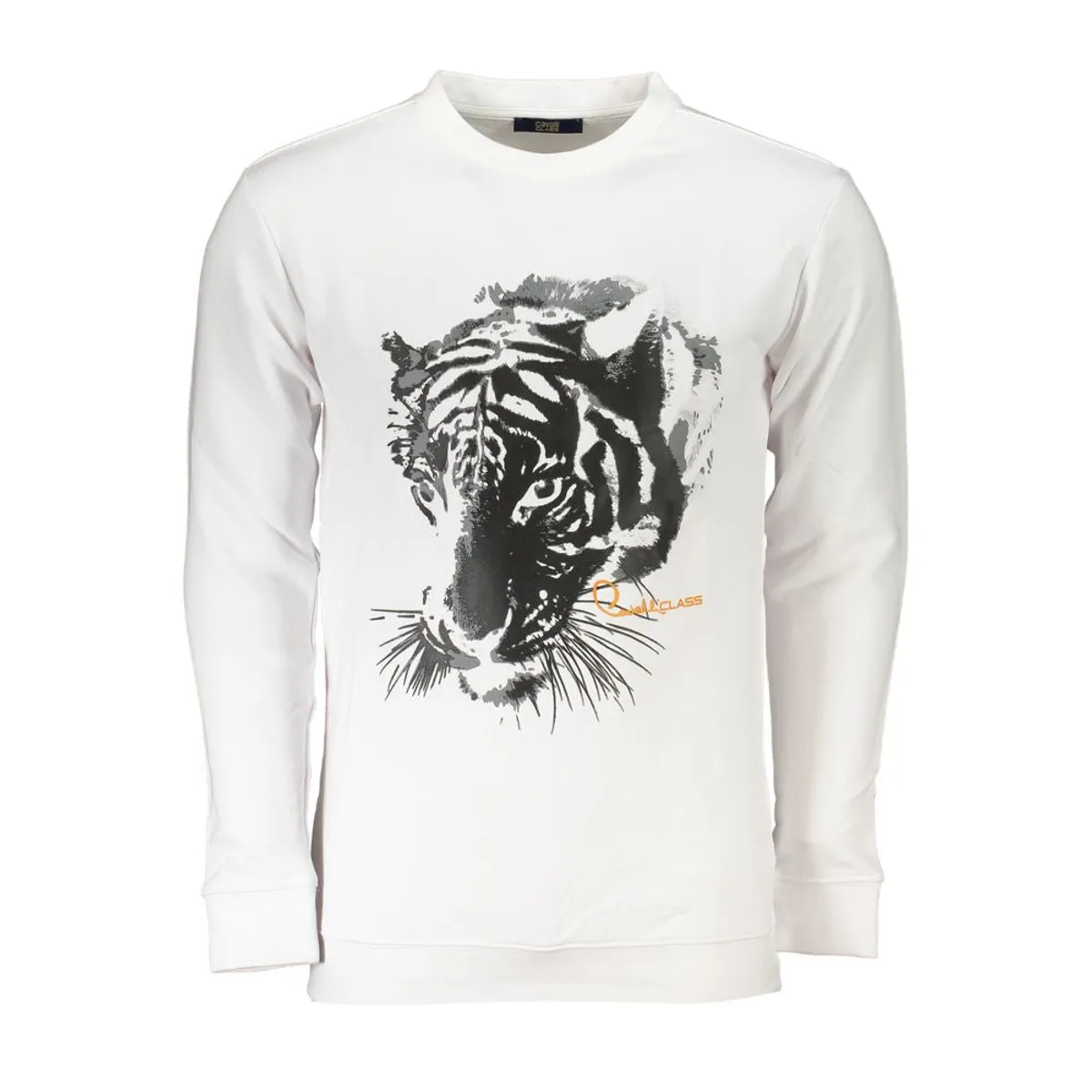 Cavalli Class White Cotton Sweater