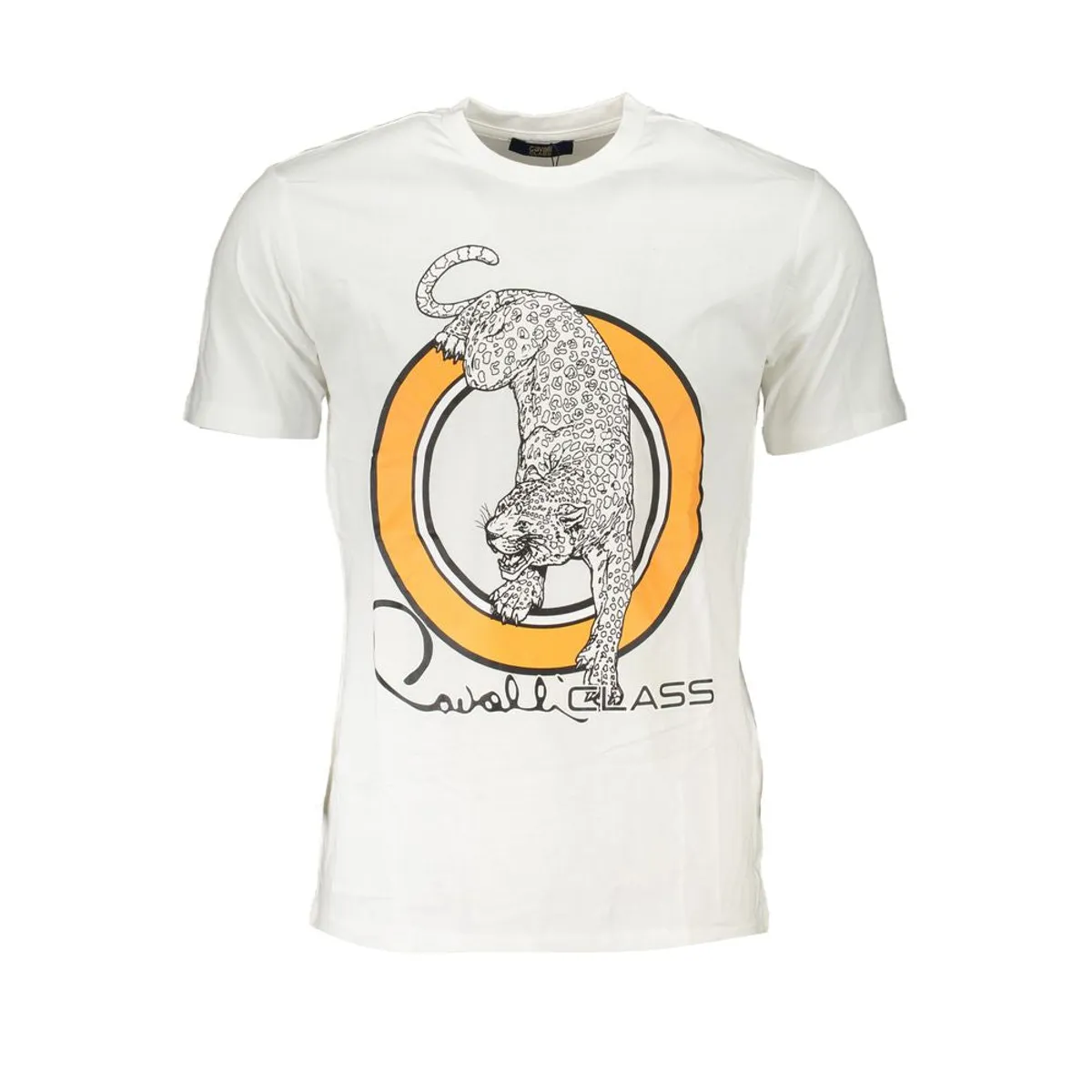 Cavalli Class White Cotton T-Shirt