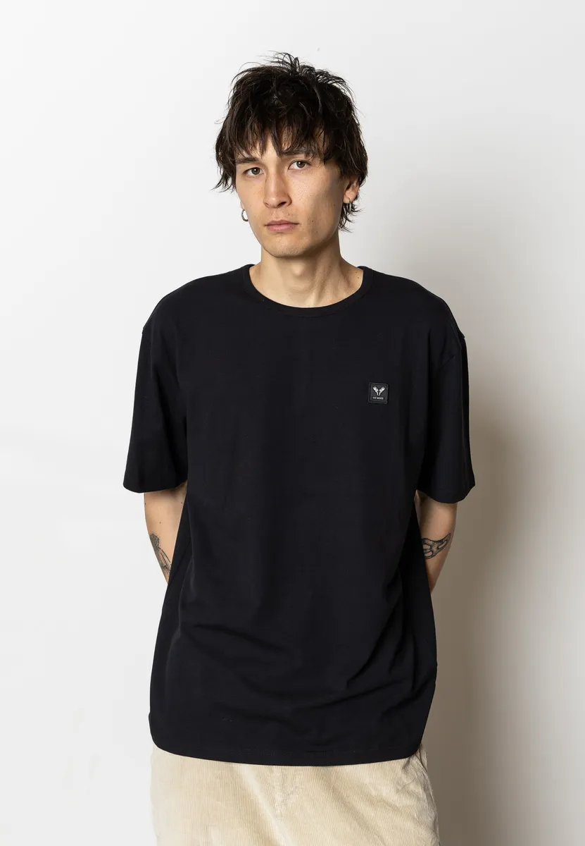 CAVE ORGANIC COTTON T-SHIRT - Black