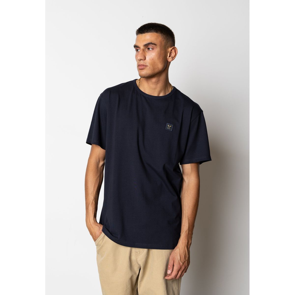 CAVE ORGANIC COTTON T-SHIRT - Dark Navy