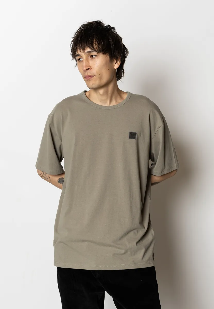 CAVE ORGANIC COTTON T-SHIRT - Grey Green