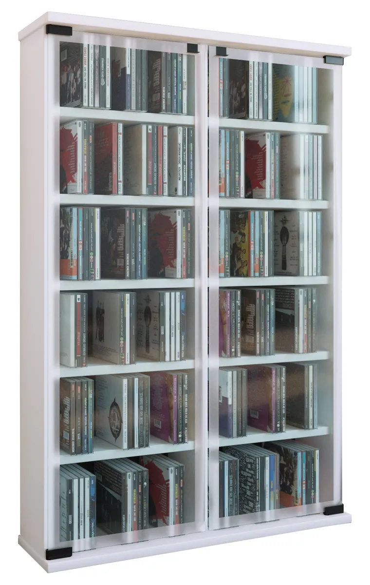 Cd/Dvd Rack "Galerie" Til 300 Cd'Er, hvid